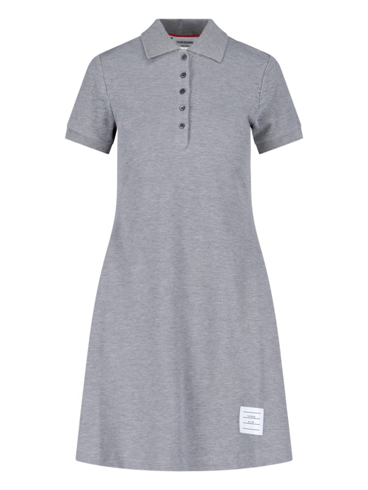 Thom Browne 'pique Rib Gusset' Minidress In Grigio