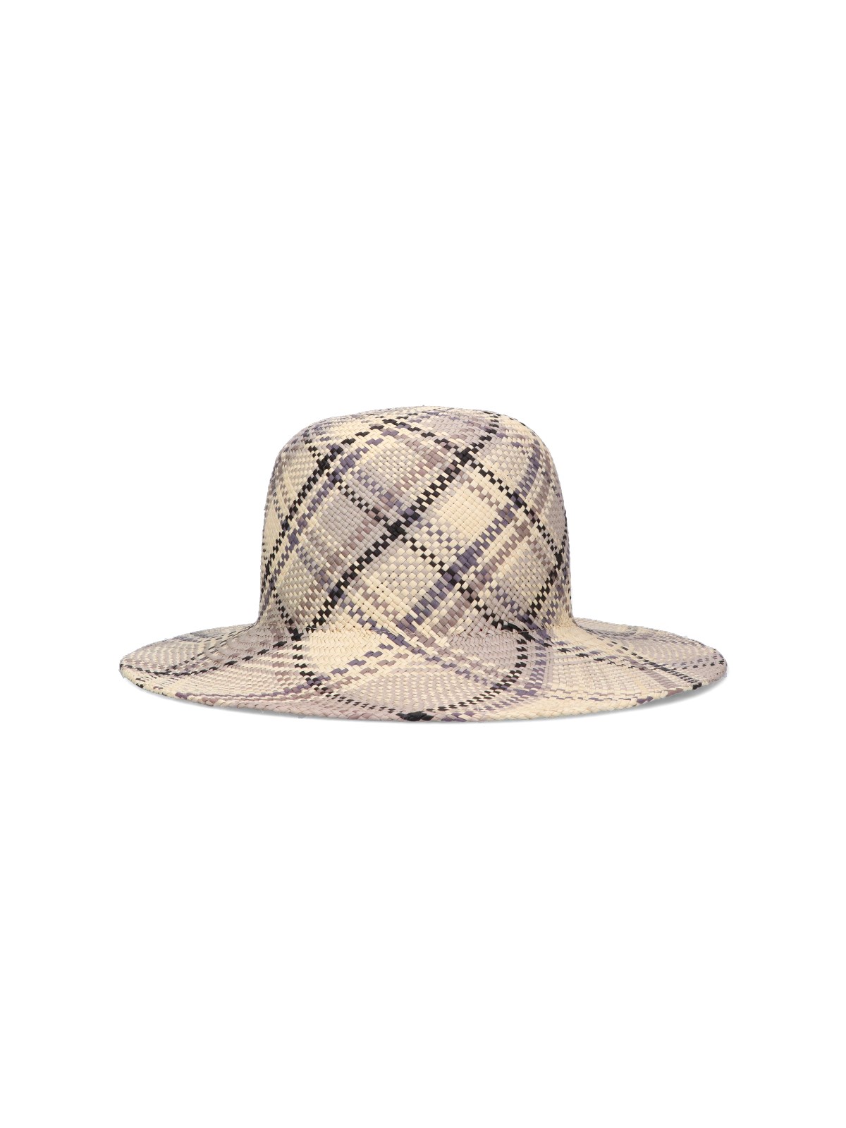 Shop Thom Browne 'madras' Straw Hat In Beige