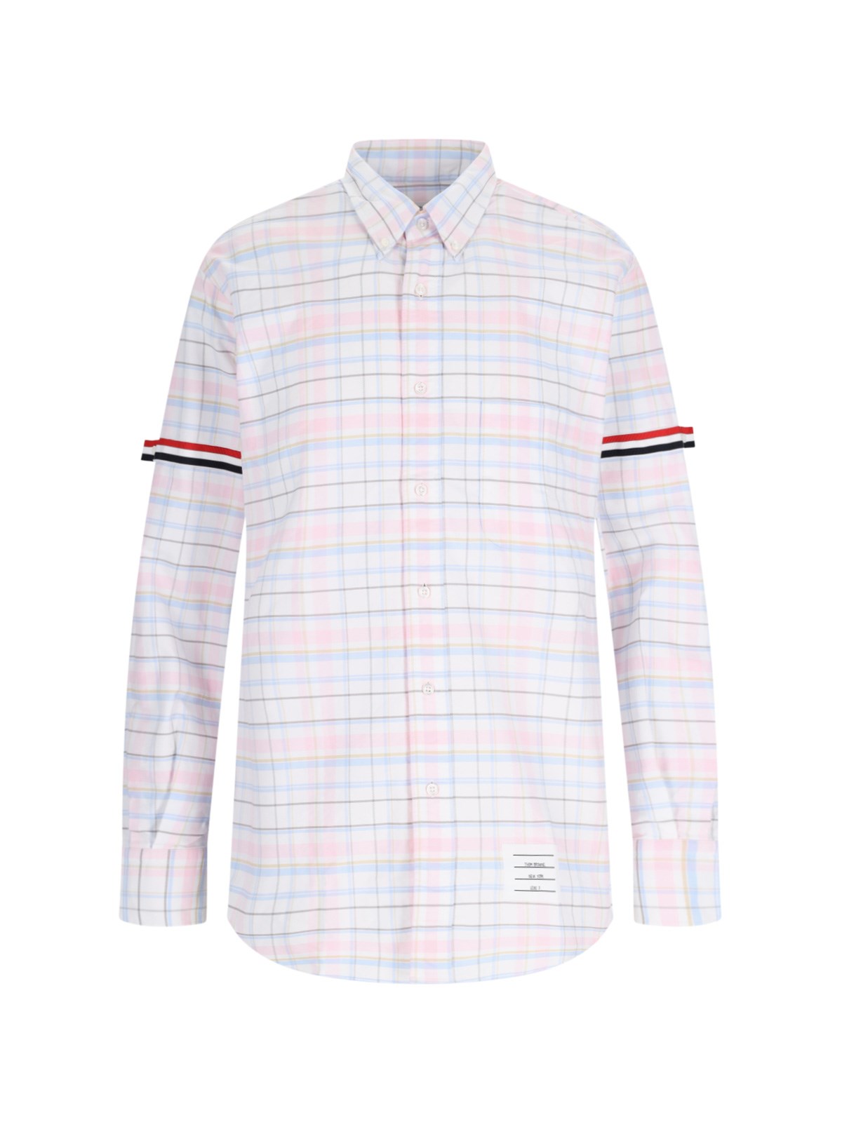 Shop Thom Browne Checked Shirt In Pink