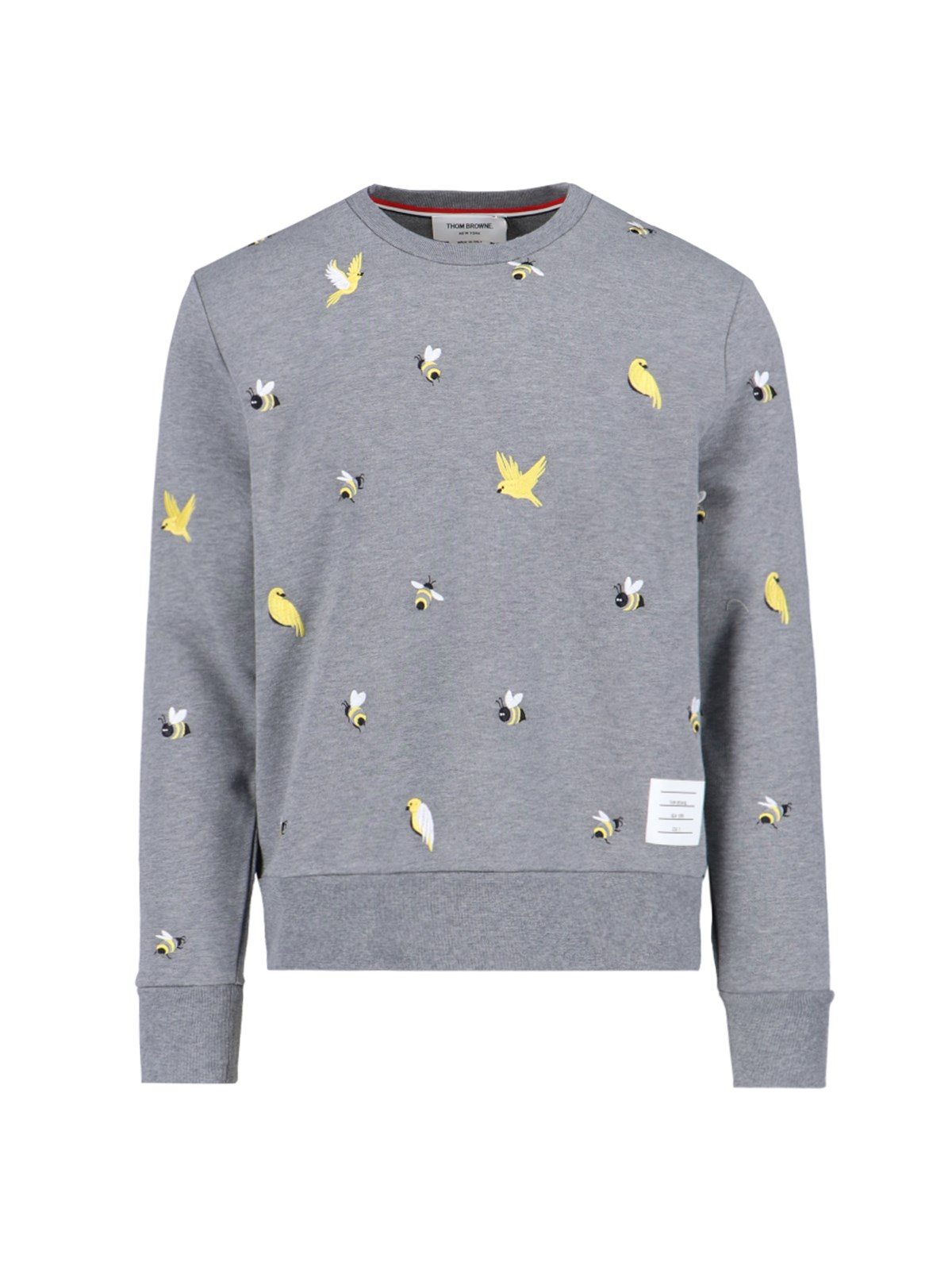 Shop Thom Browne Crewneck Sweatshirt In Gray