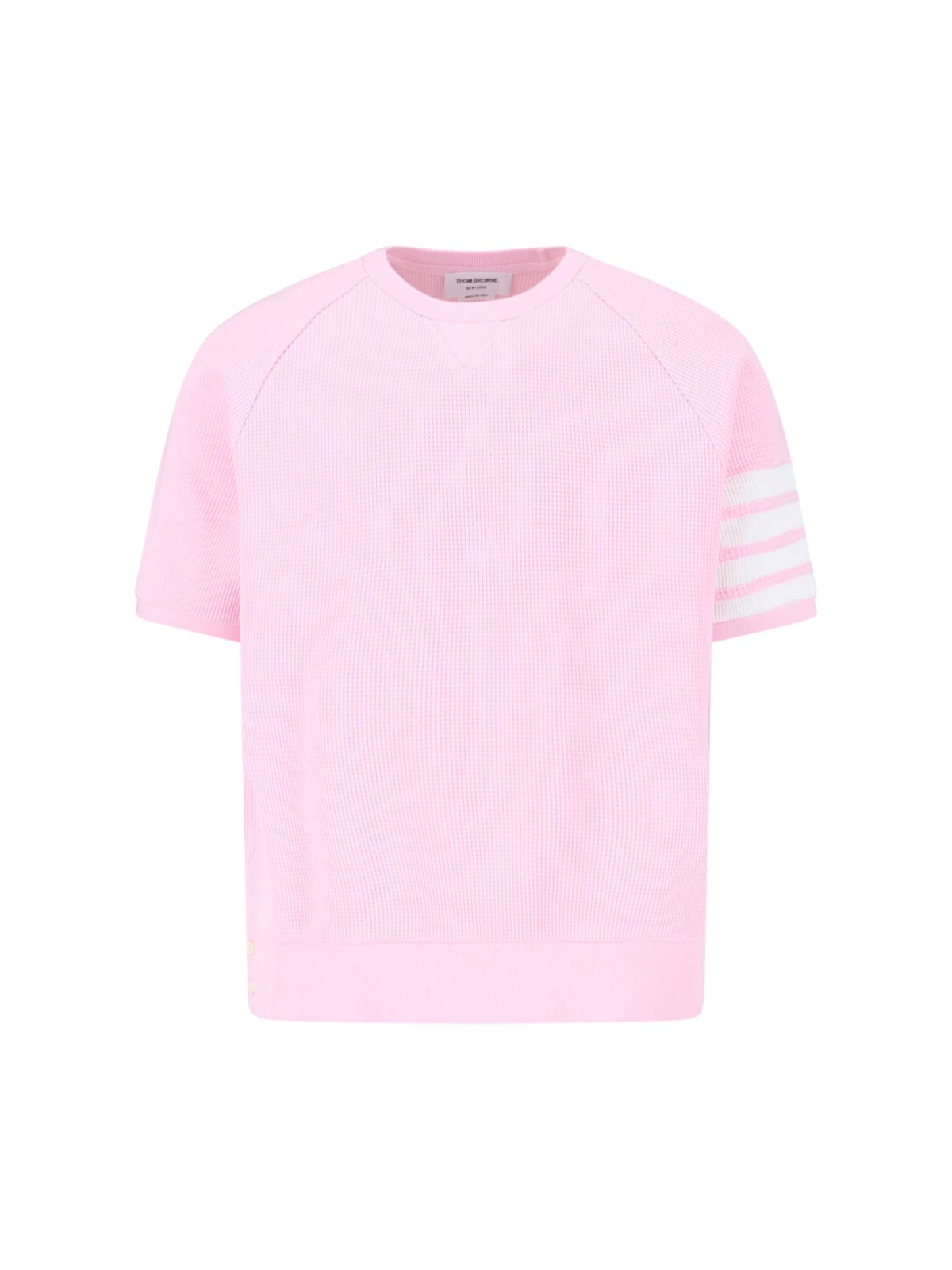 Thom Browne "4-bar" Logo T-shirt In Pink