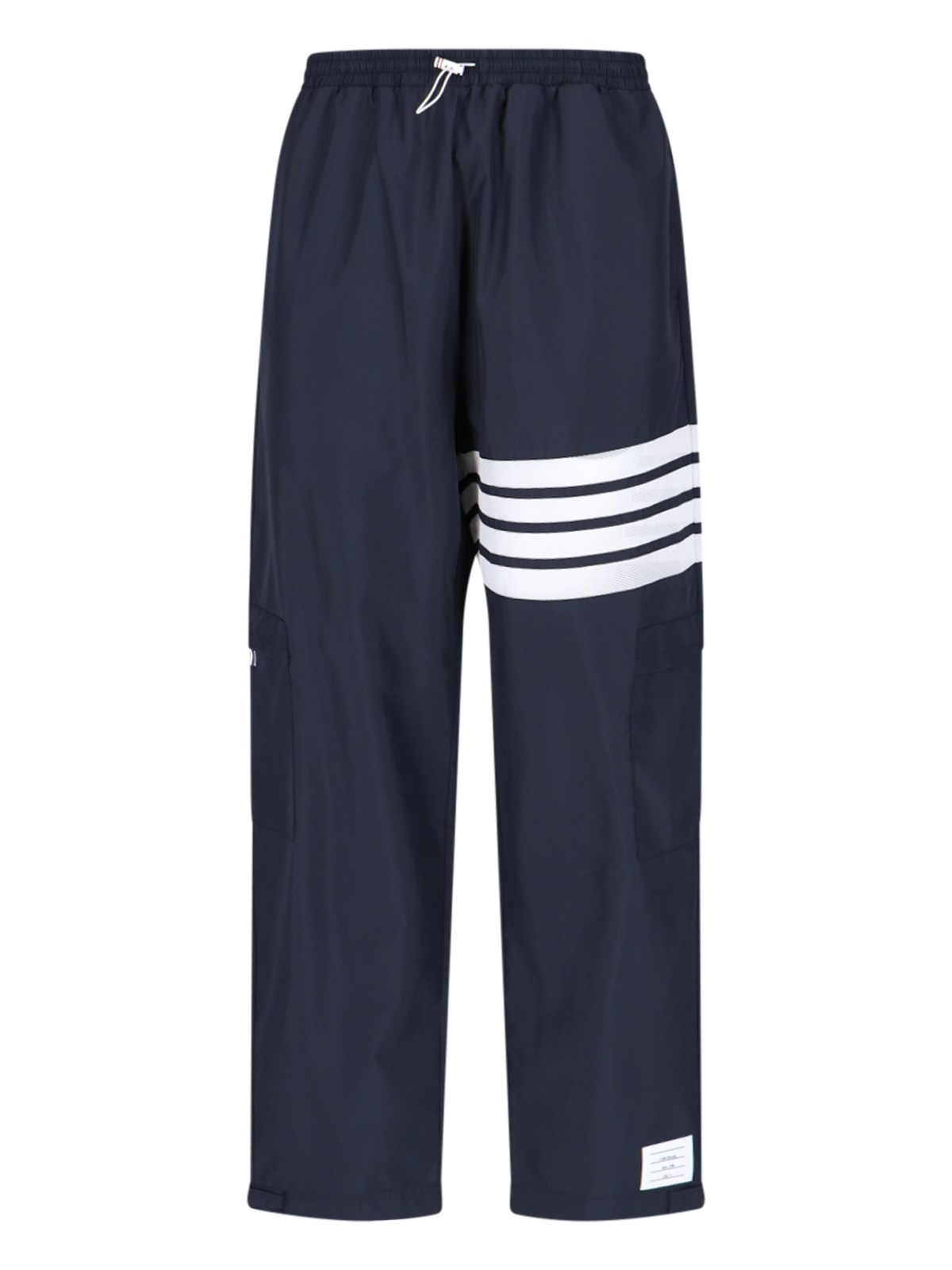 Thom Browne 4-bar Nylon Trackpants In Blu