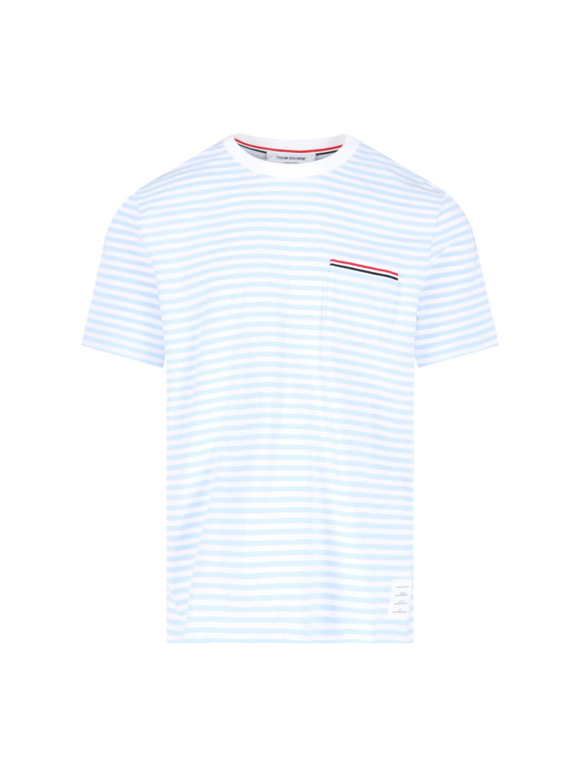 Shop Thom Browne Stripe T-shirt In Azzurro