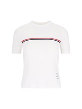 【送料&関税込】Thom Browne Tricolor Detail T-shirt Thom browne Tricolor detail t-shirt available on SUGAR - 189600