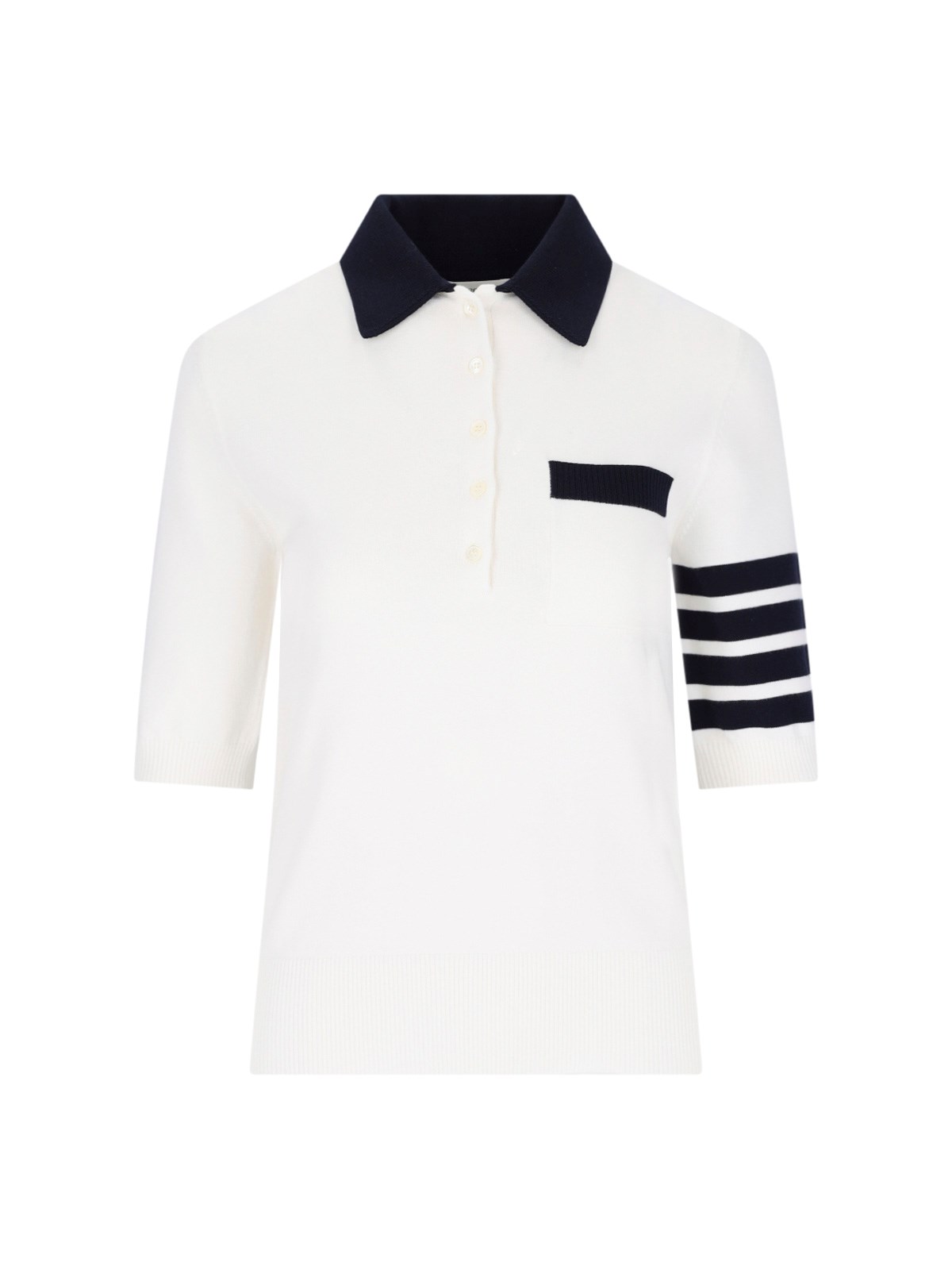 THOM BROWNE "HECTOR" KNIT POLO SHIRT