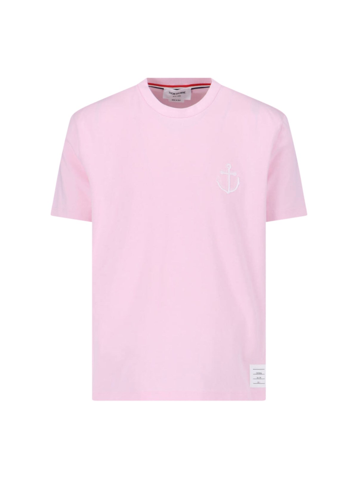 Thom Browne "anchor Print" Logo T-shirt In Pink