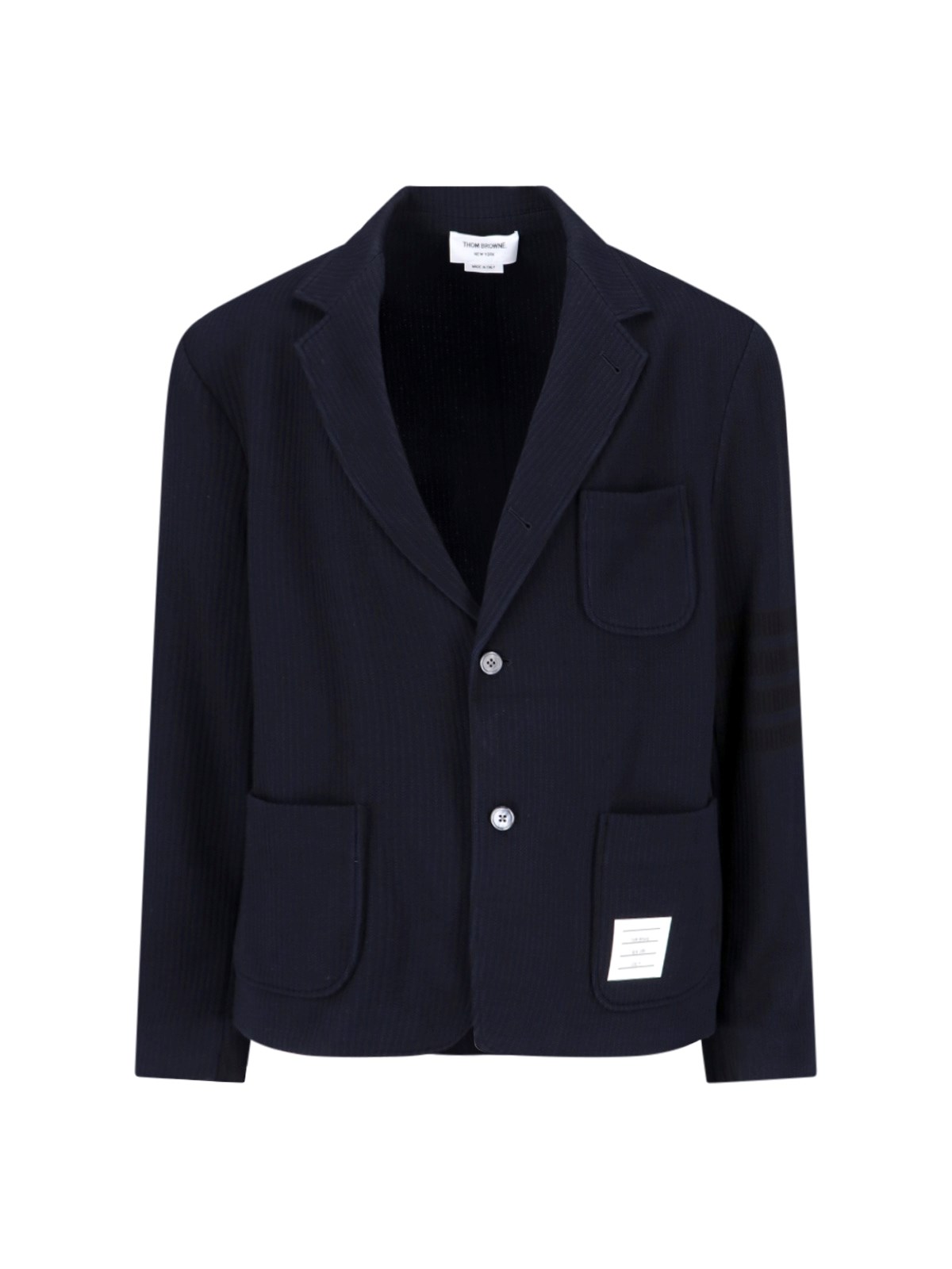 Thom Browne Knitted Blazer In Blue