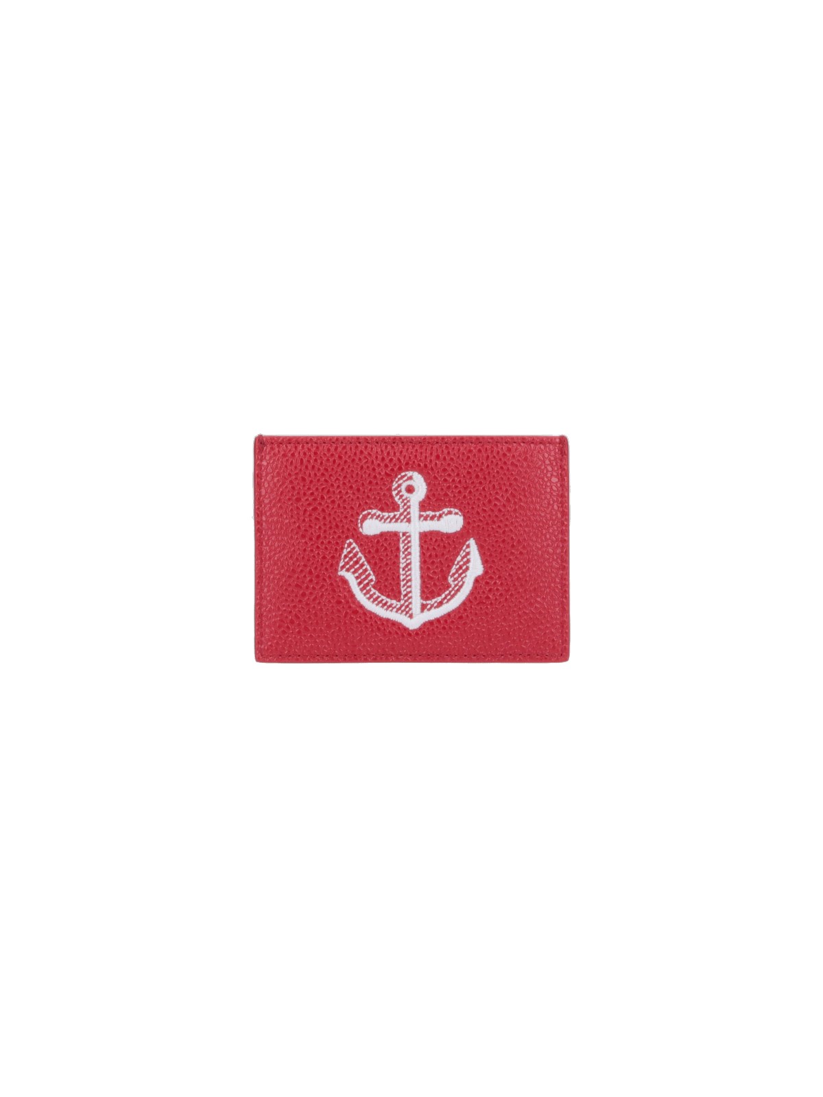 Thom Browne Anchor Detail Card Holder In Red