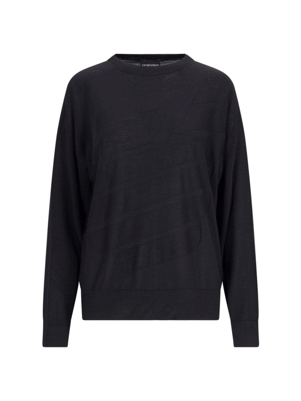 Shop Emporio Armani Crew-neck Sweater In Black  