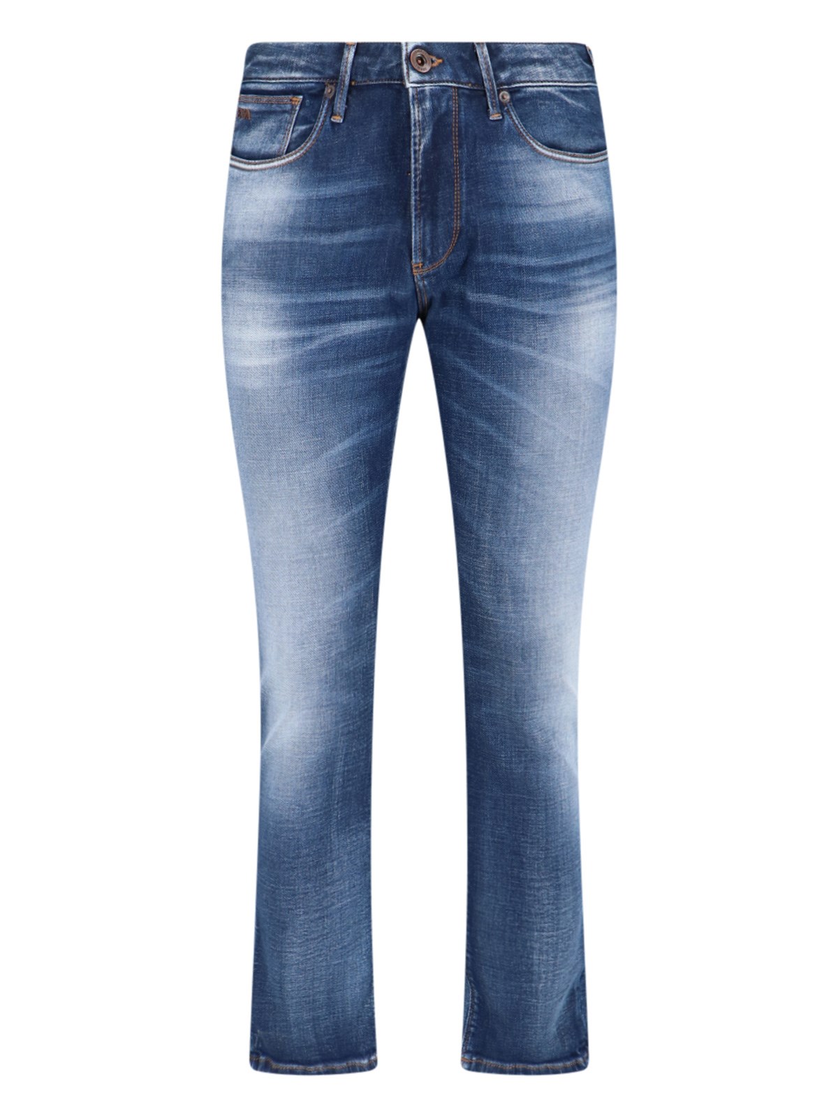 Emporio Armani Slim Jeans In Blue