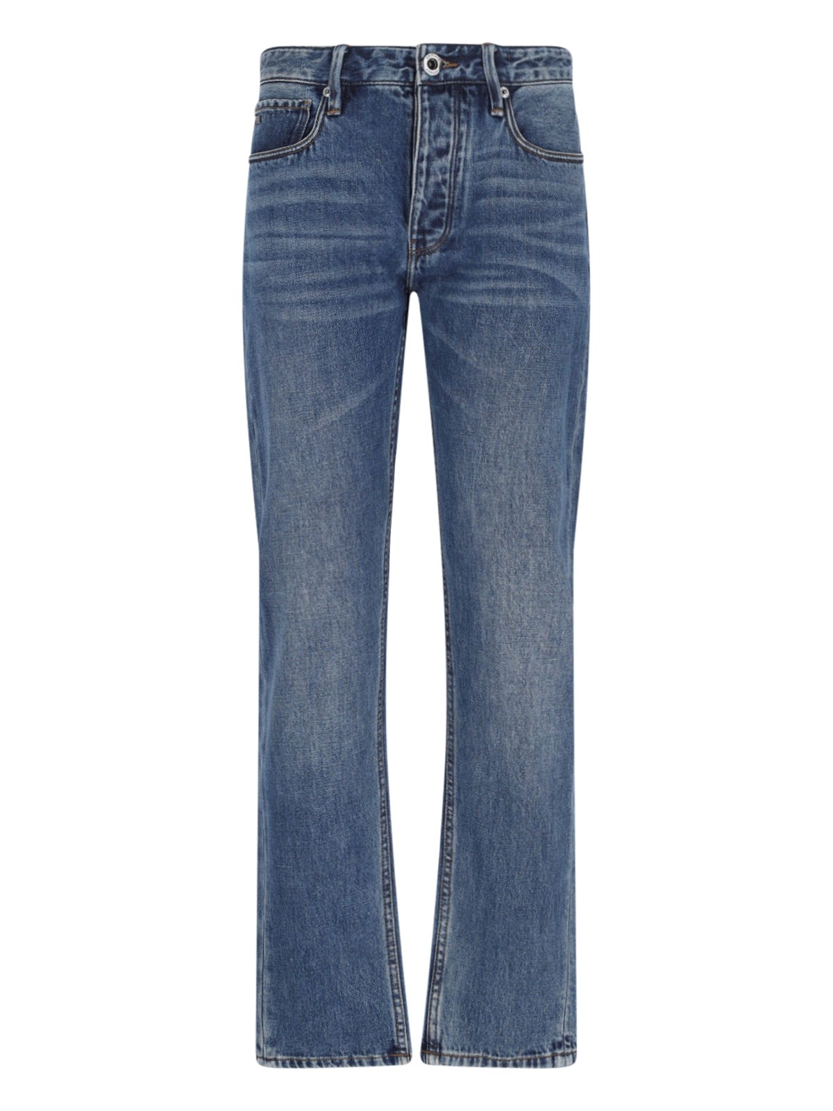 Shop Emporio Armani Slim Jeans In Blue