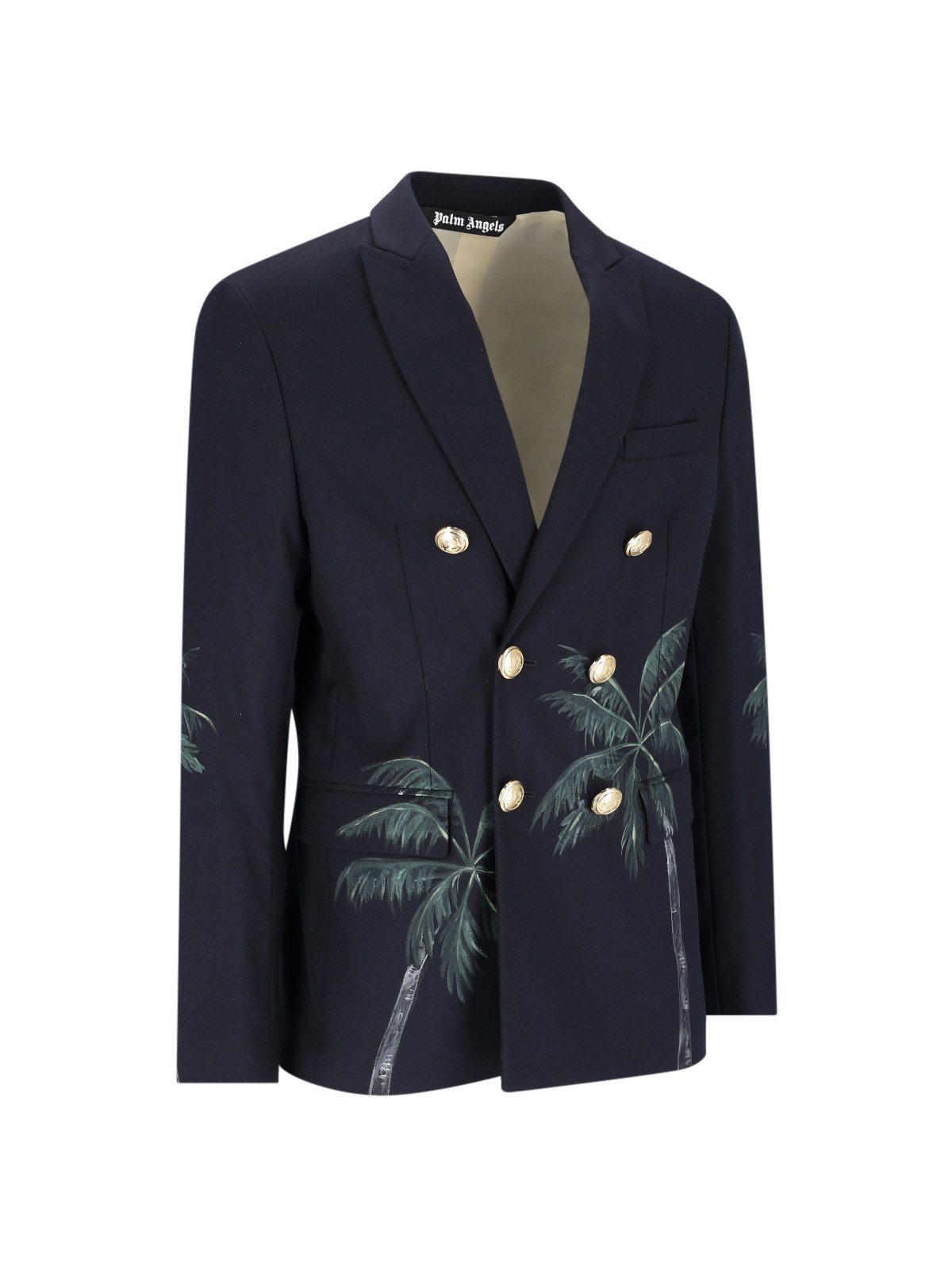 ジャケット Palm Angels Blazers Palm Angels Sartorial tape blazer - Blue | PMEN037E23FAB0014603