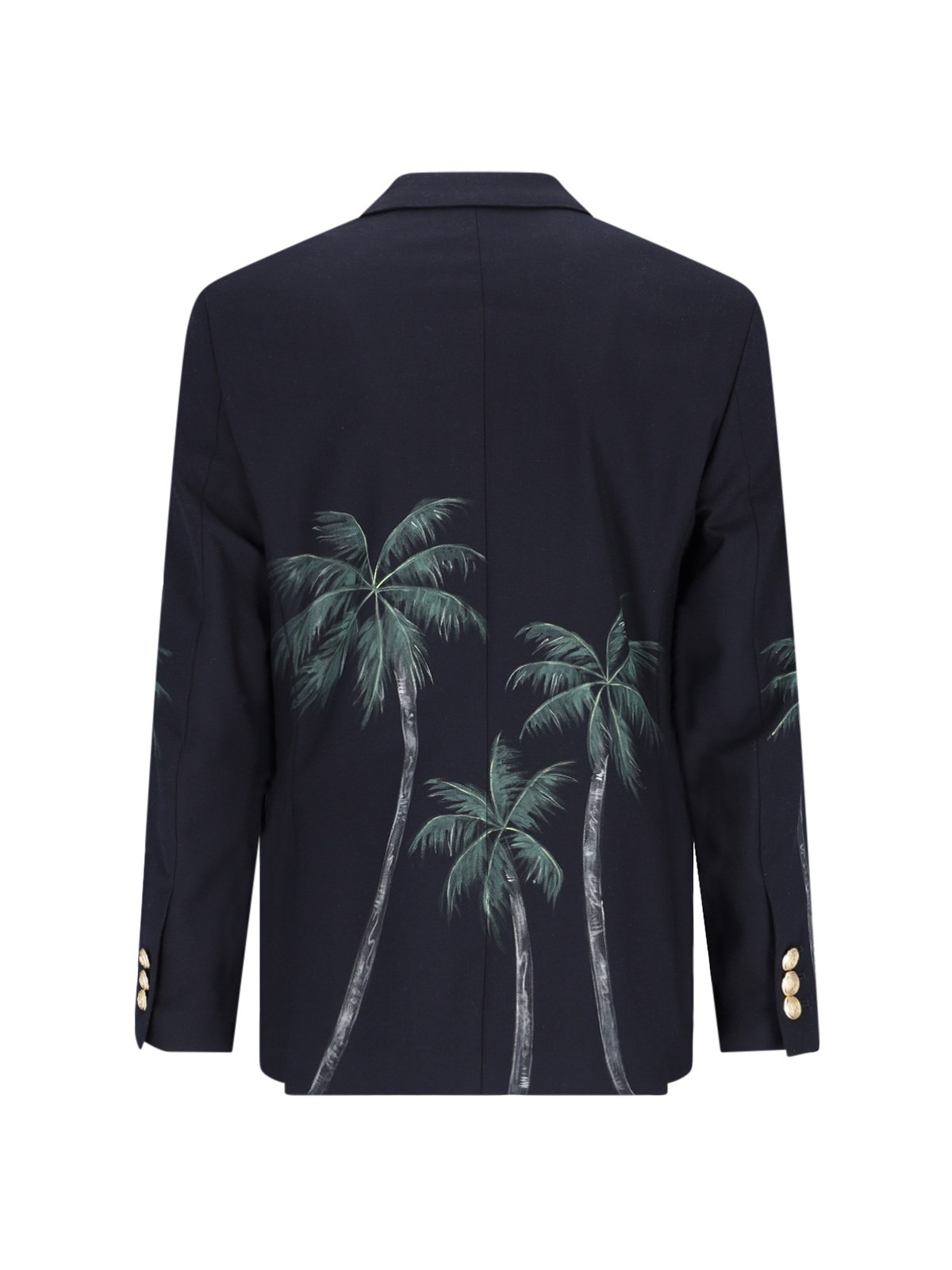【関税・送料込み】PALM ANGELS BLAZERS Palm Angels side-stripe Buttoned Blazer | Blue | FARFETCH