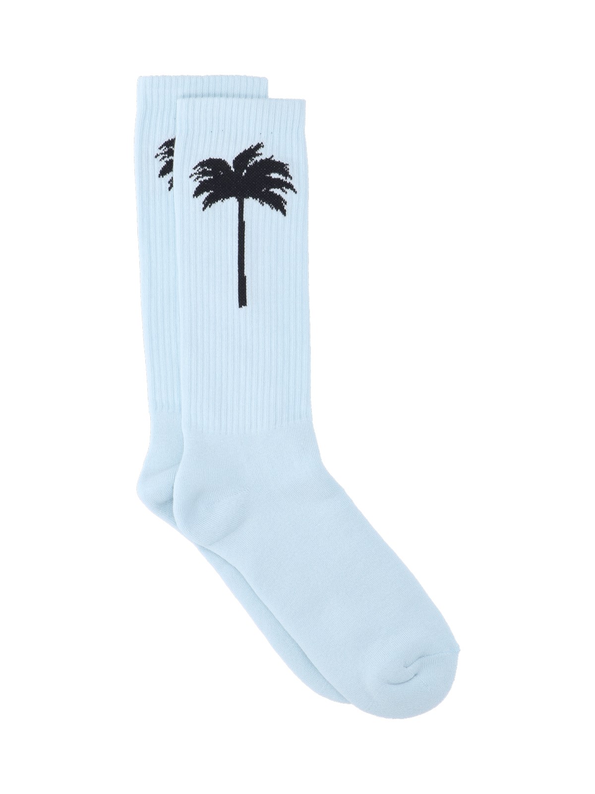 Palm Angels Eoh Cotton Socks In Blue