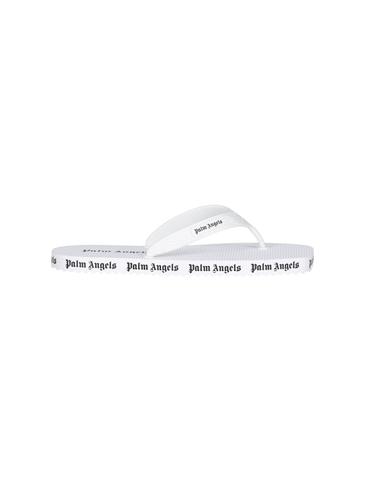 Palm Angels Logo-print Flip Flops In Bianco