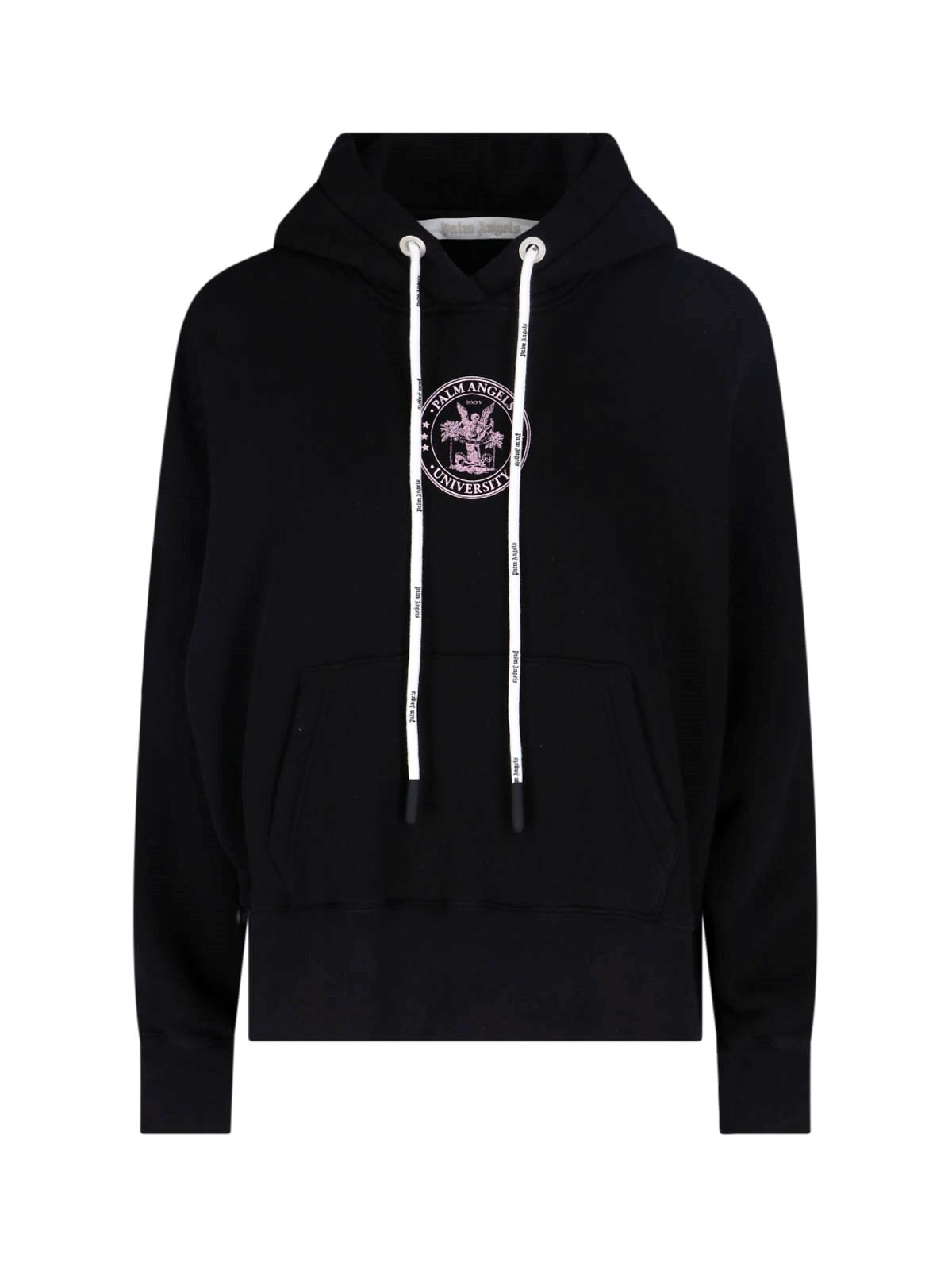 Palm Angels Black College Classic Hoodie In Nero