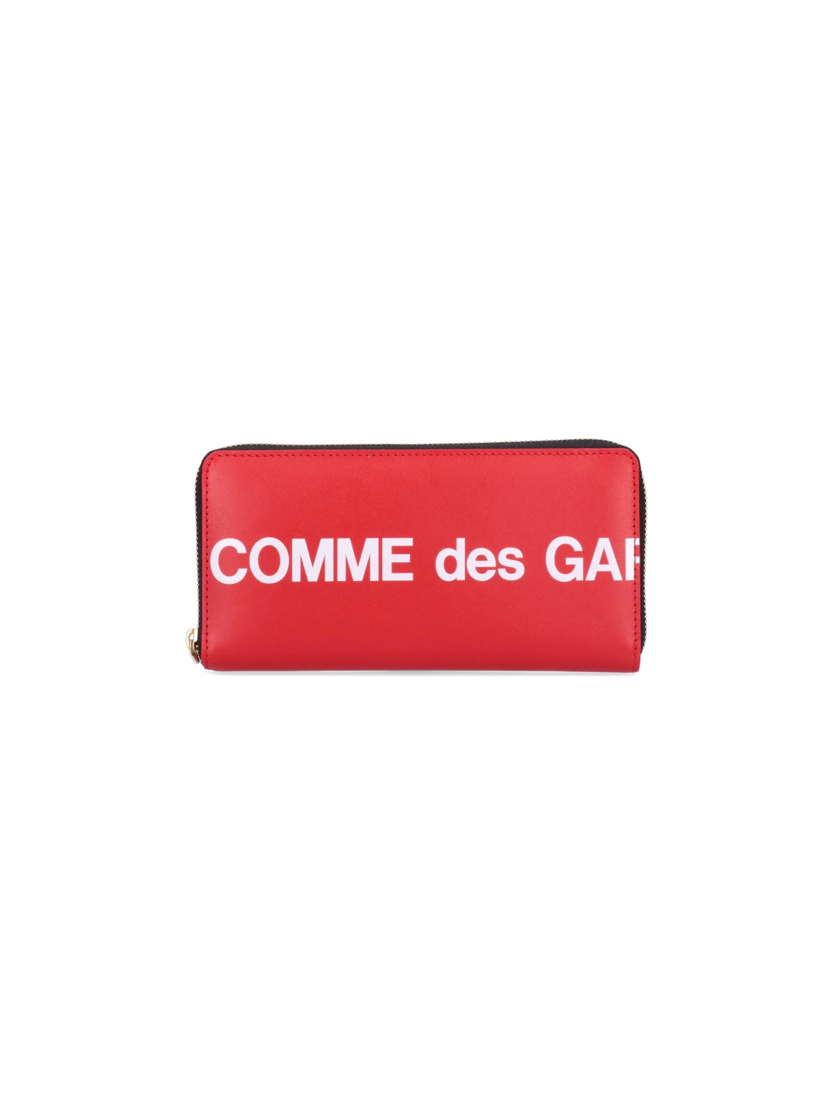 Comme Des Garçons Logo Wallet In Rosso