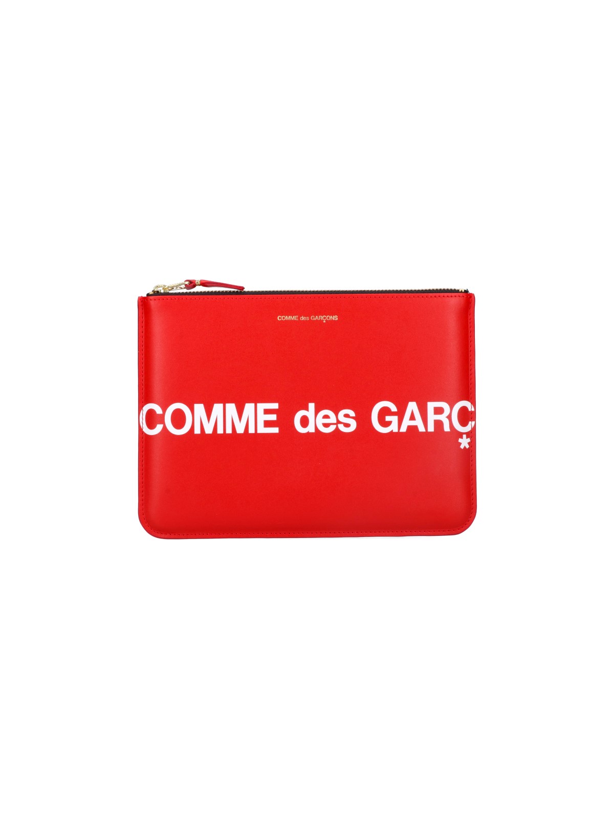 Comme Des Garçons 'huge Logo' Pouch In Rosso