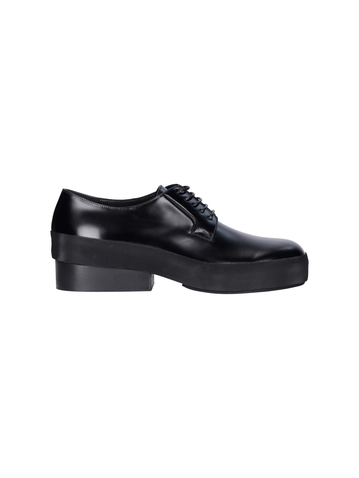 Shop Raf Simons Derby Leather Shoes In Black  