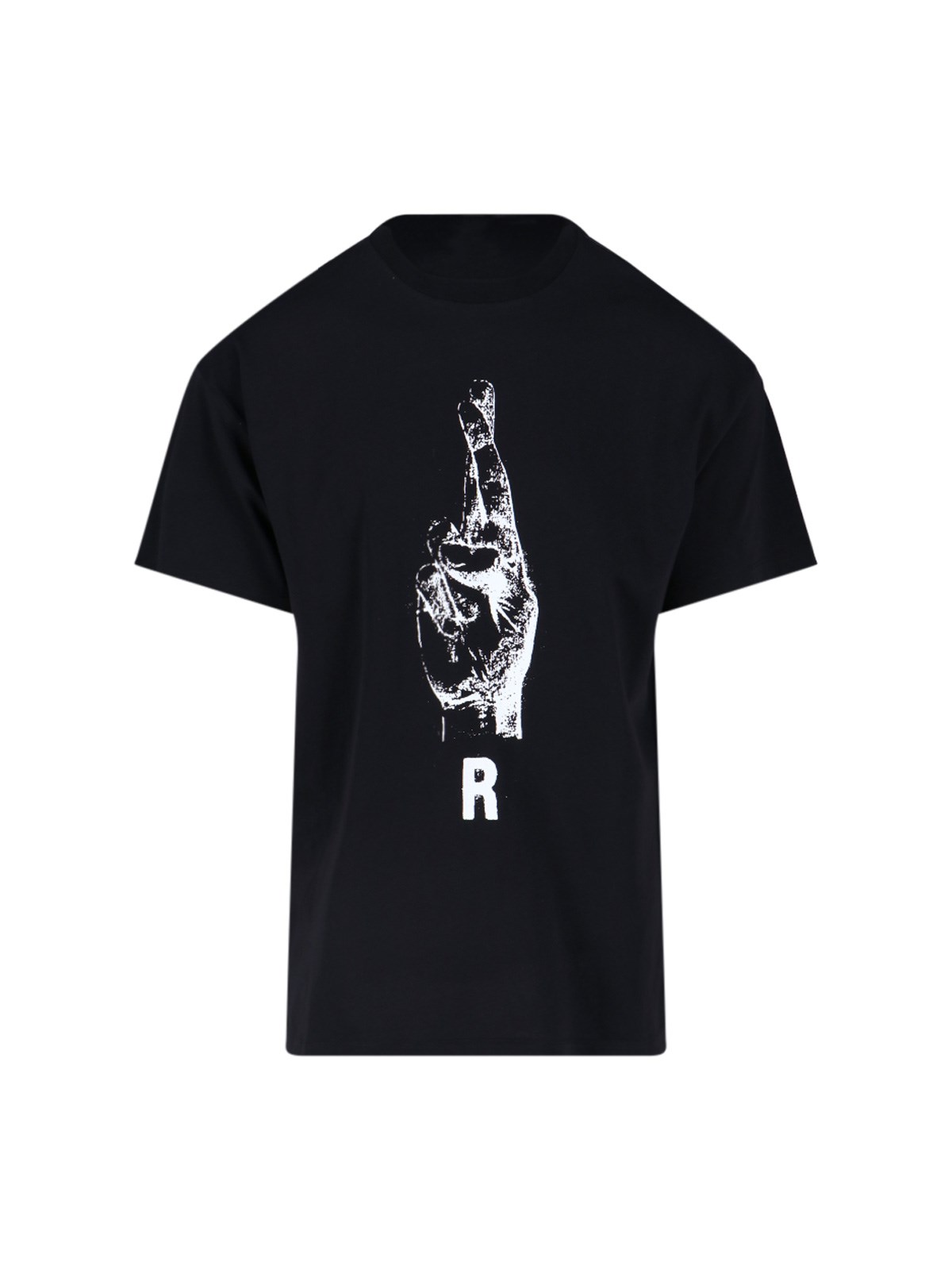 Raf Simons Hand Sign Short-sleeve T-shirt In Nero