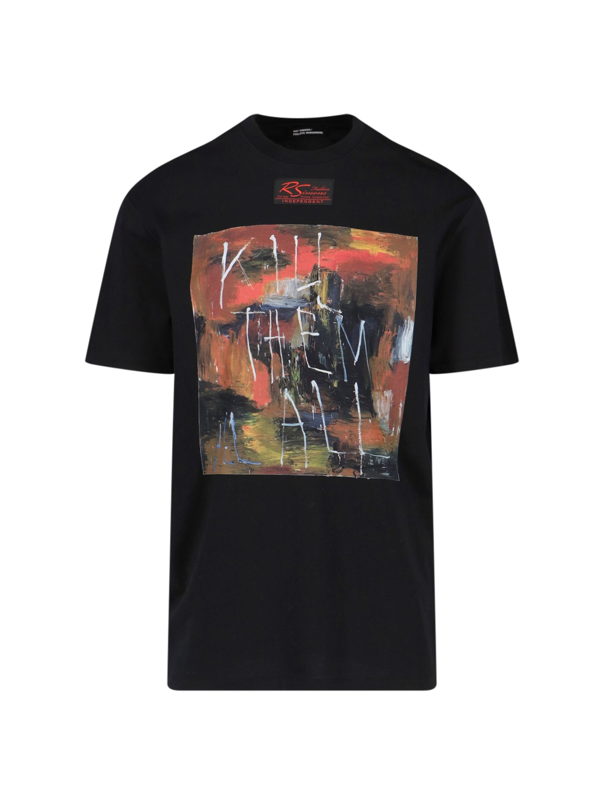 Raf Simons Oversized Kill Them All T-shirt In Black  