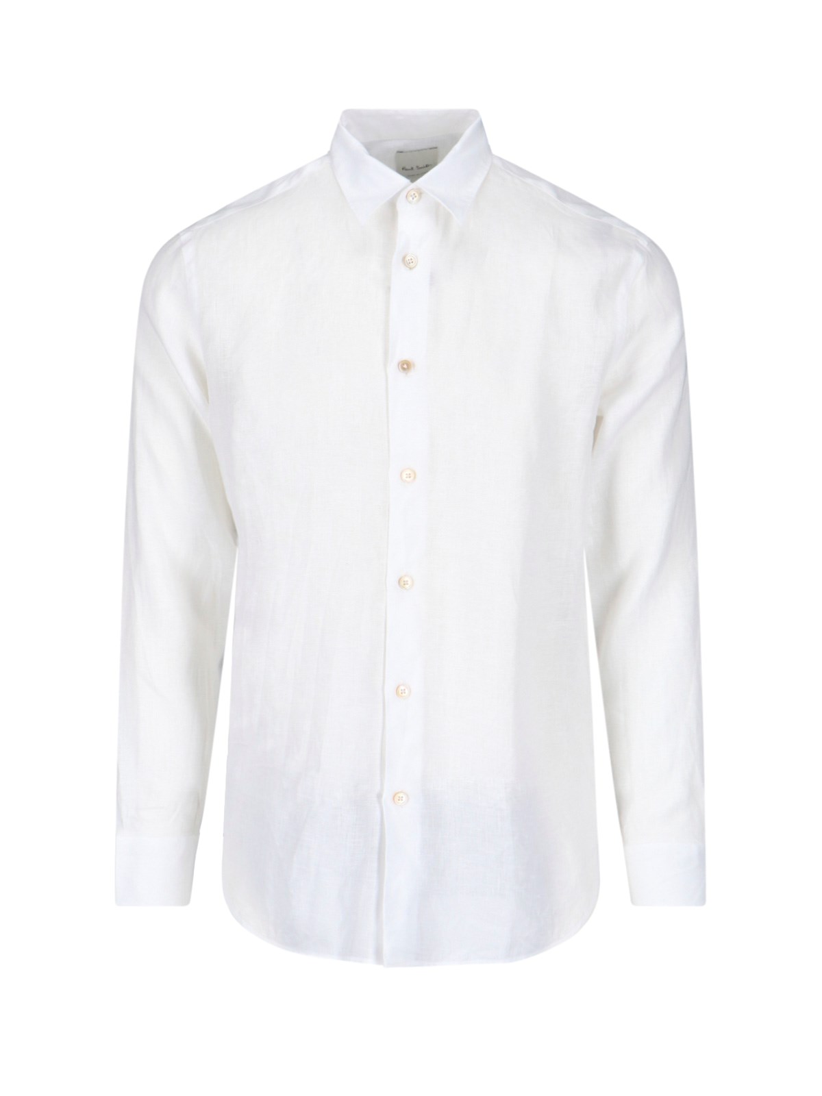 Paul Smith Linen Shirt In Bianco