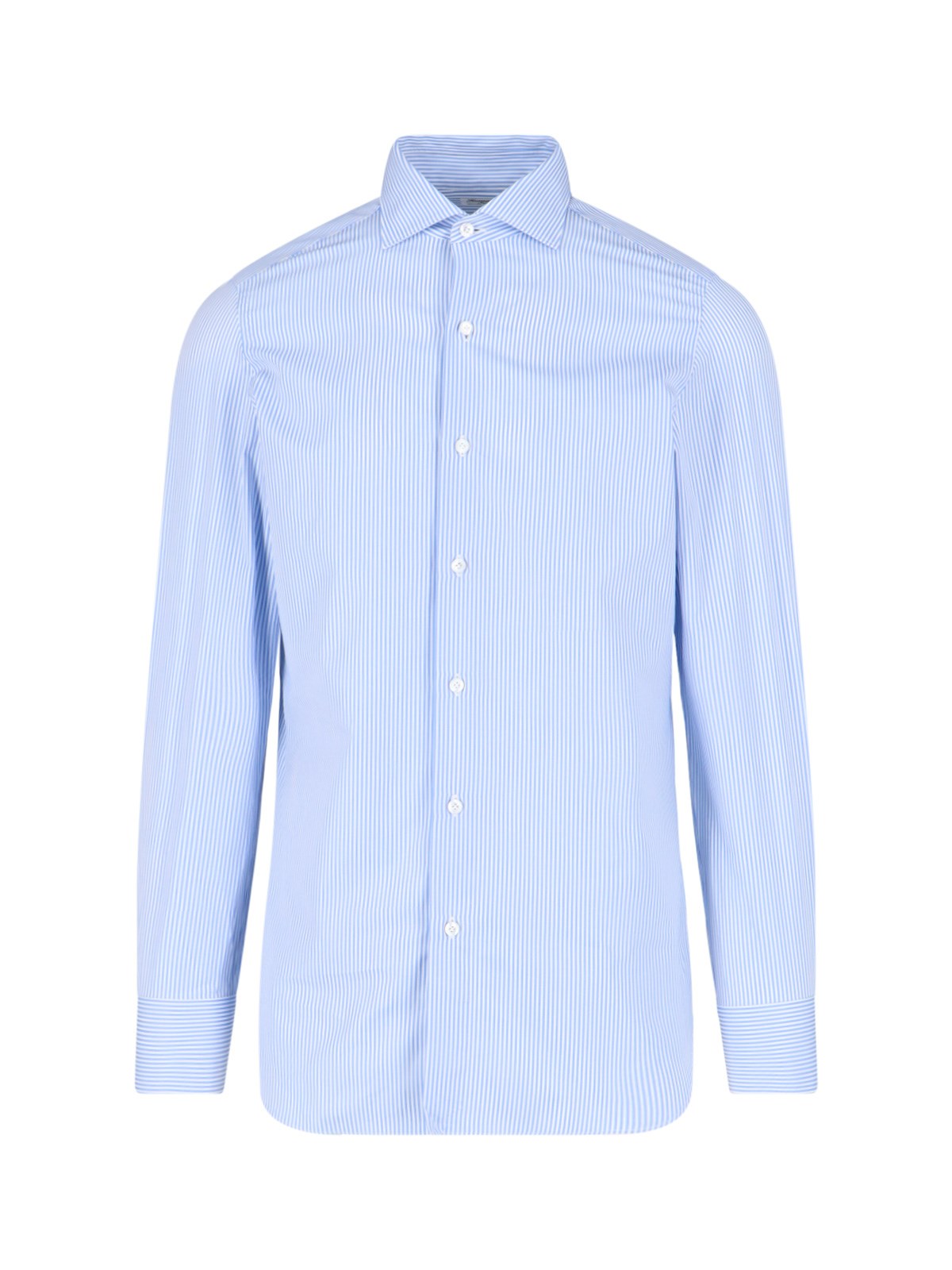 Shop Finamore Stripe Shirt In Azzurro