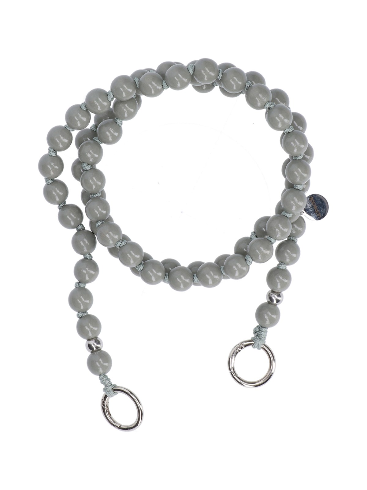 Shop Upbeads 'rocco' Mobile Phone Holder Chain In Grigio