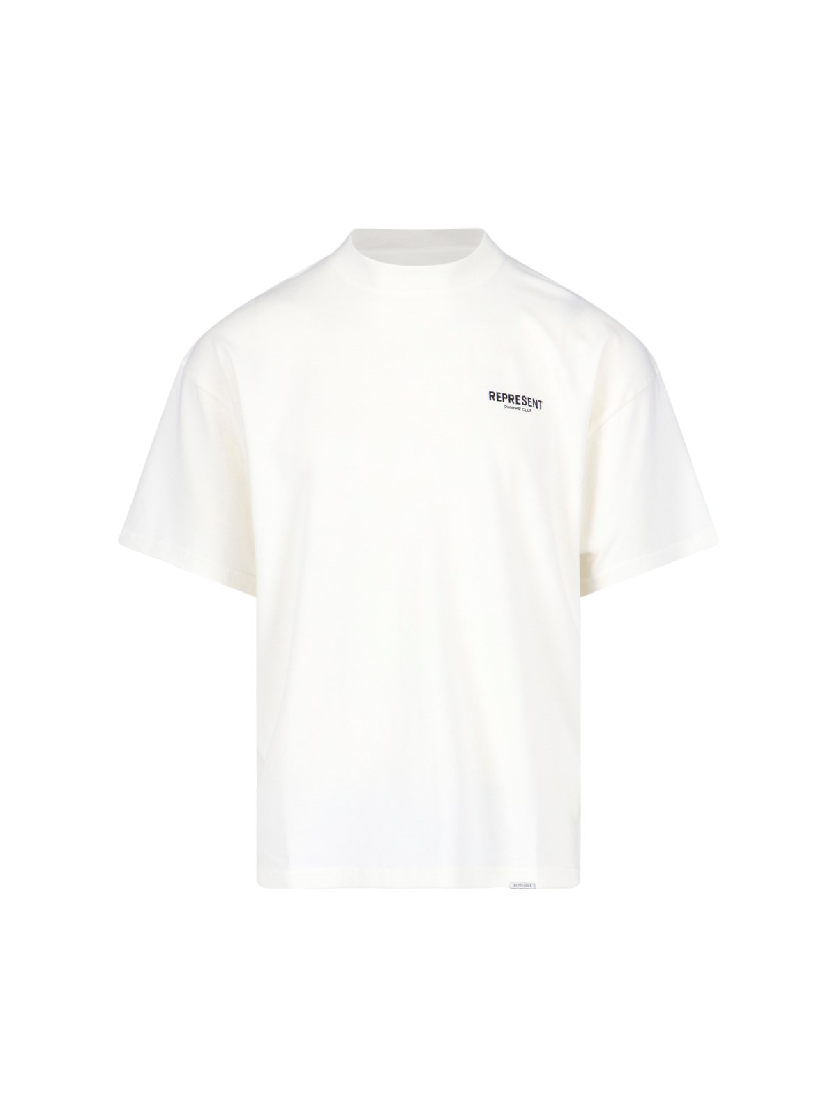 Represent Logo Print Cotton T-shirt In White