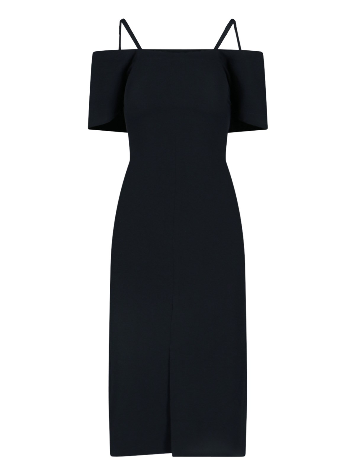 Shop Victoria Beckham 'bandeau' Midi Dress In Black  