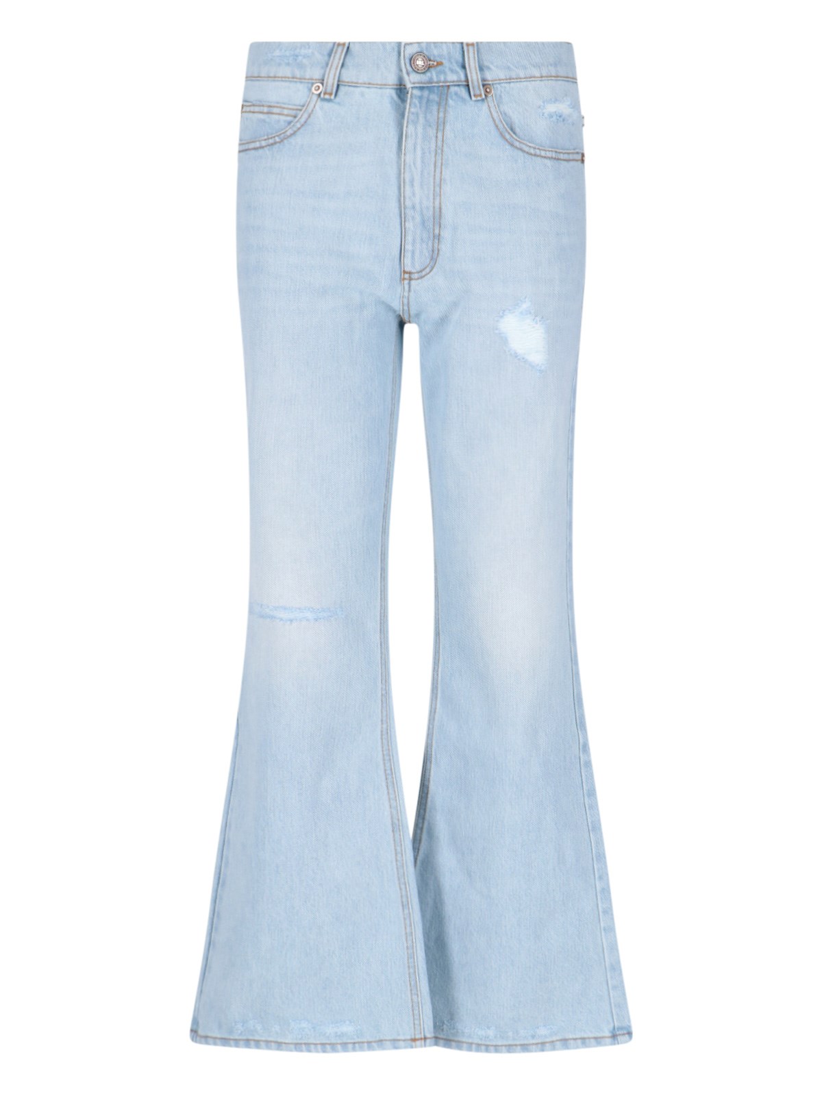 Shop Erl Bootcut Jeans In Azzurro