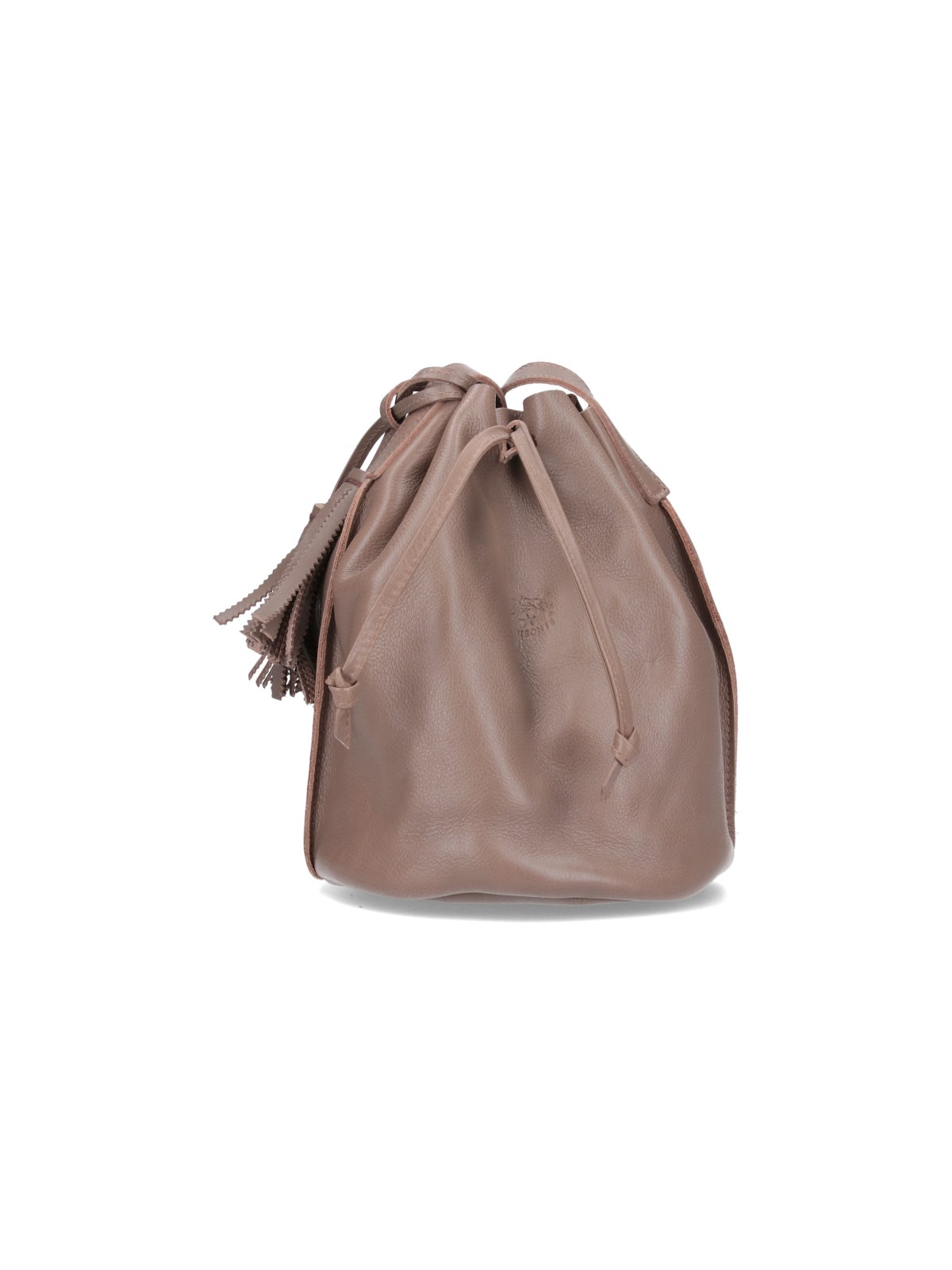 Il Bisonte Logo Bucket Bag In Taupe