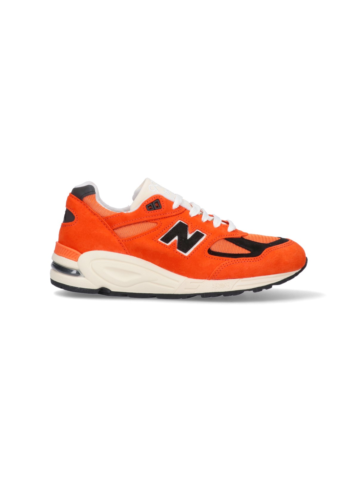 New Balance Teddy Santis 990v2 Mesh And Suede Sneakers In Arancione