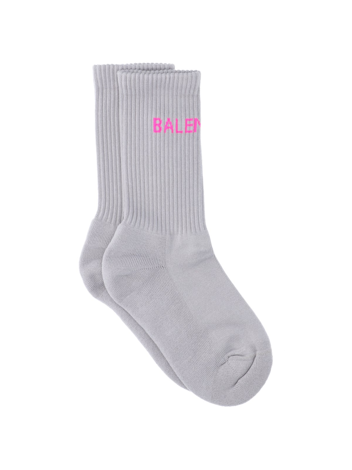 Balenciaga Logo Socks In Gray