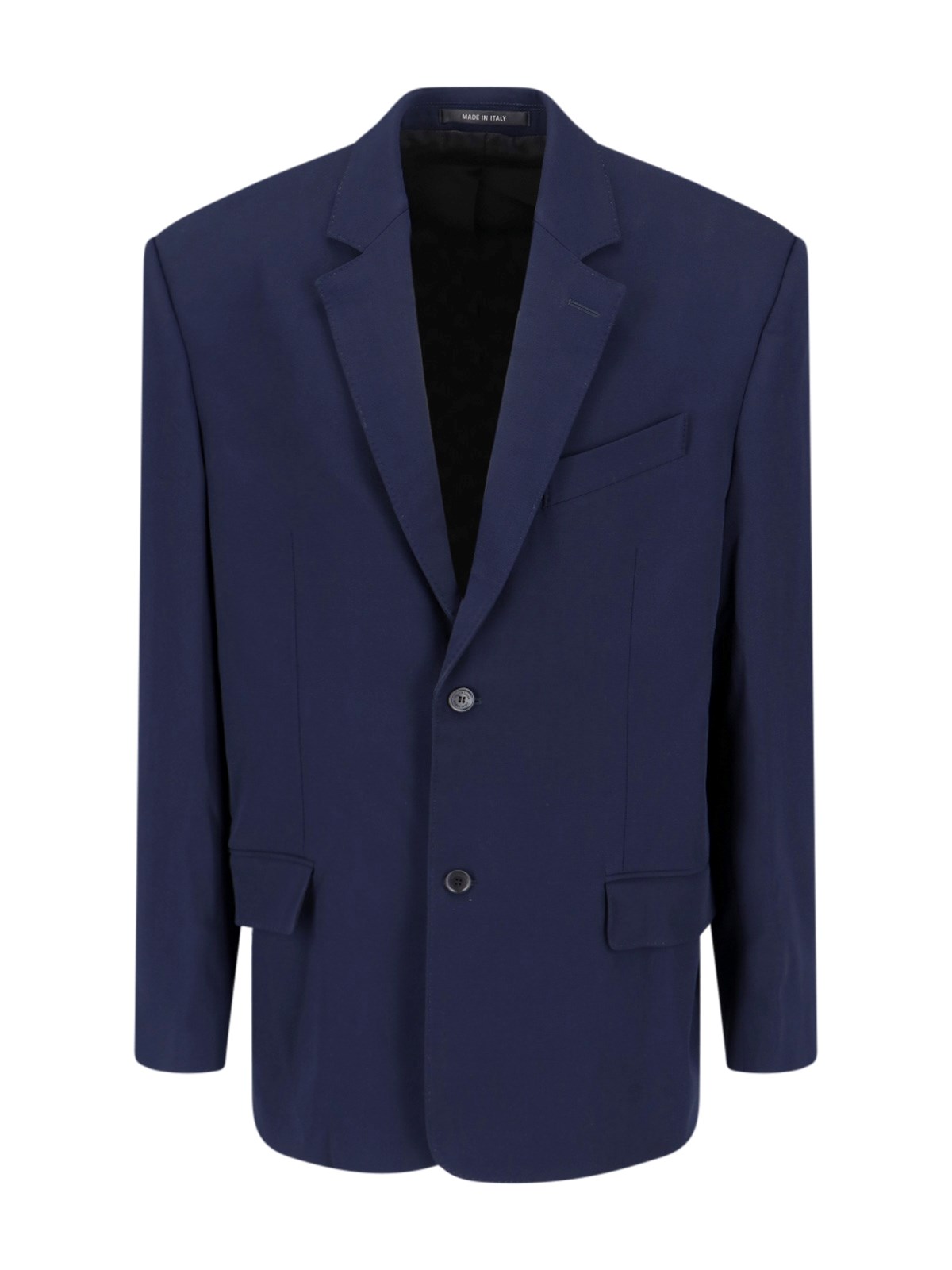 Shop Balenciaga Single-breasted Jacket In Blue