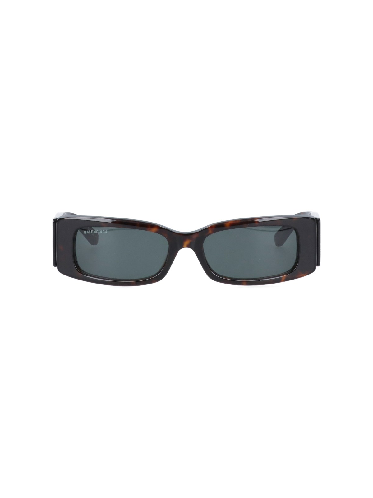Balenciaga 'max Rectangle' Sunglasses In Brown