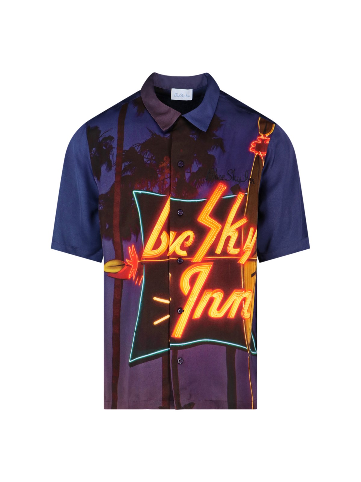 Blue Sky Inn Viscose Shirt In Blu
