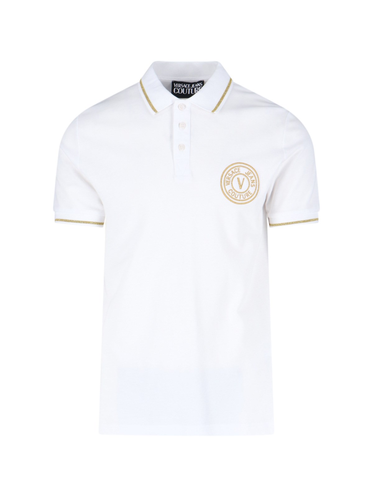 VERSACE JEANS COUTURE LOGO EMBROIDERY POLO SHIRT
