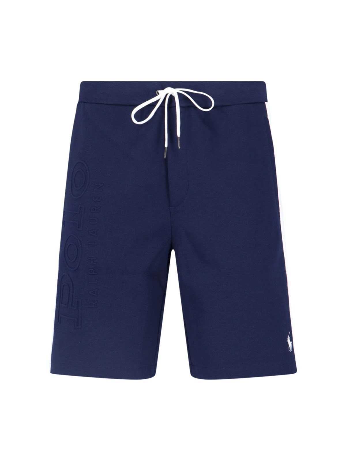 Shop Polo Ralph Lauren Logo Sporty Shorts In Blu