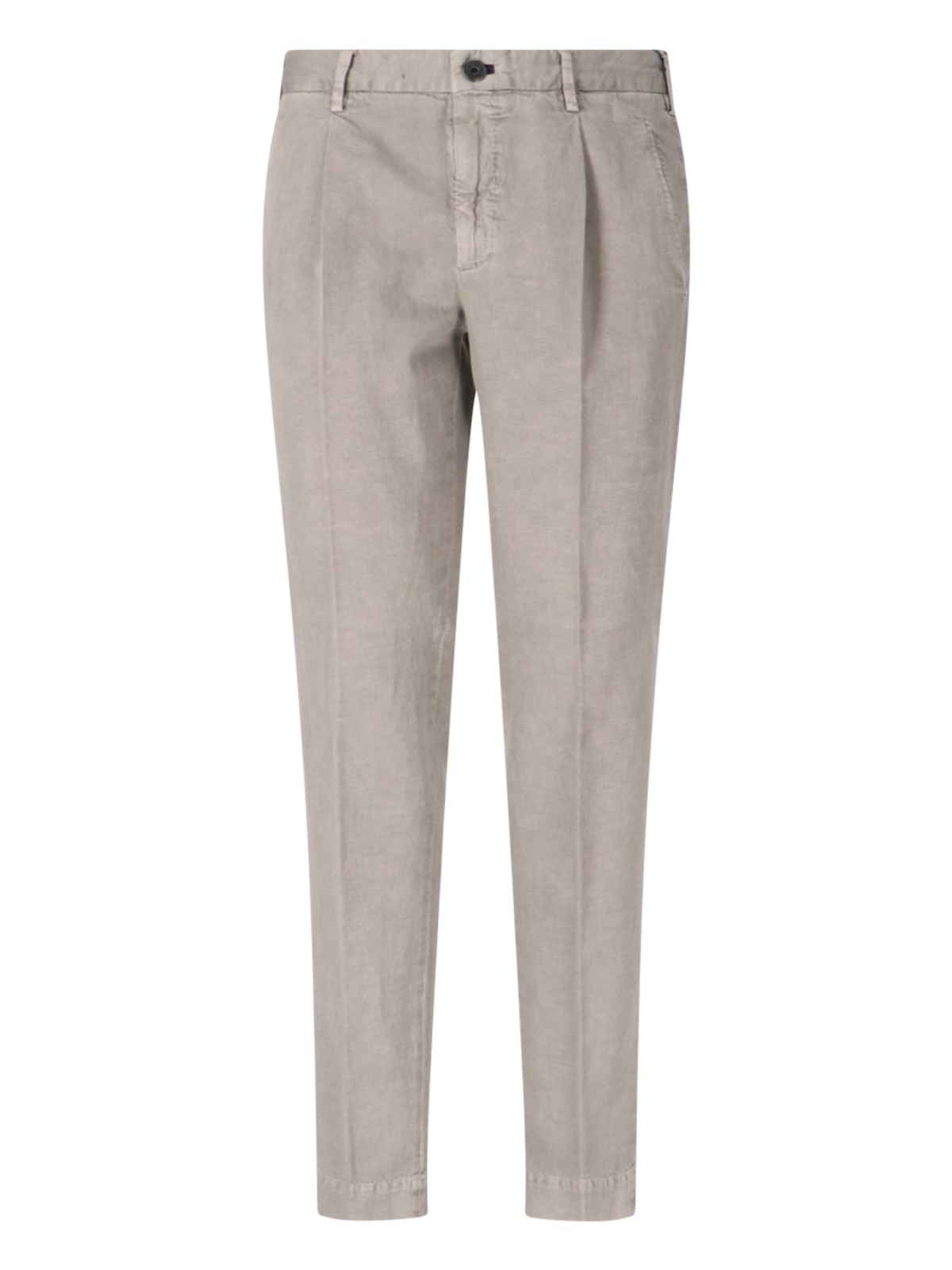 Incotex Cotton Slim-cut Trousers In Gray