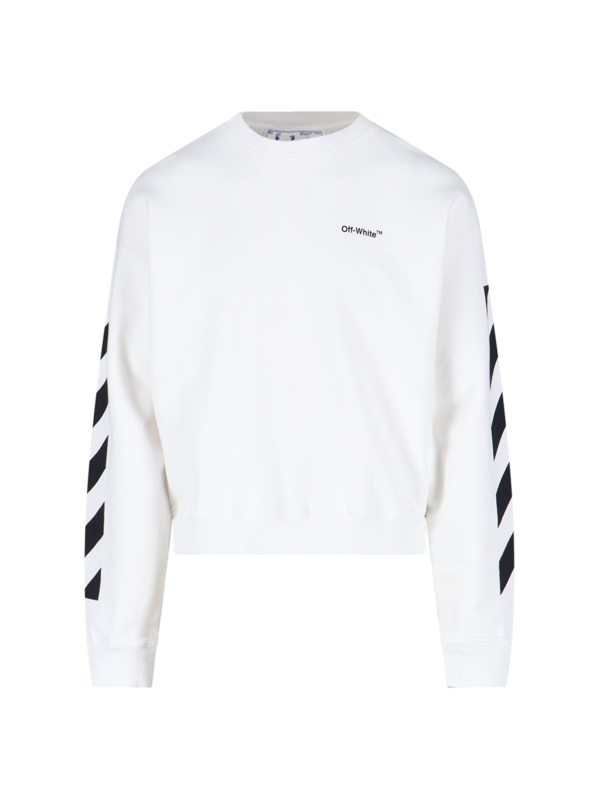 Diag Helvetica Crewneck Sweatshirt In White