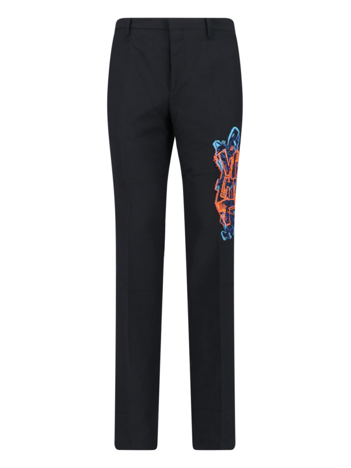 Shop Off-white Straight Trousers In Black  