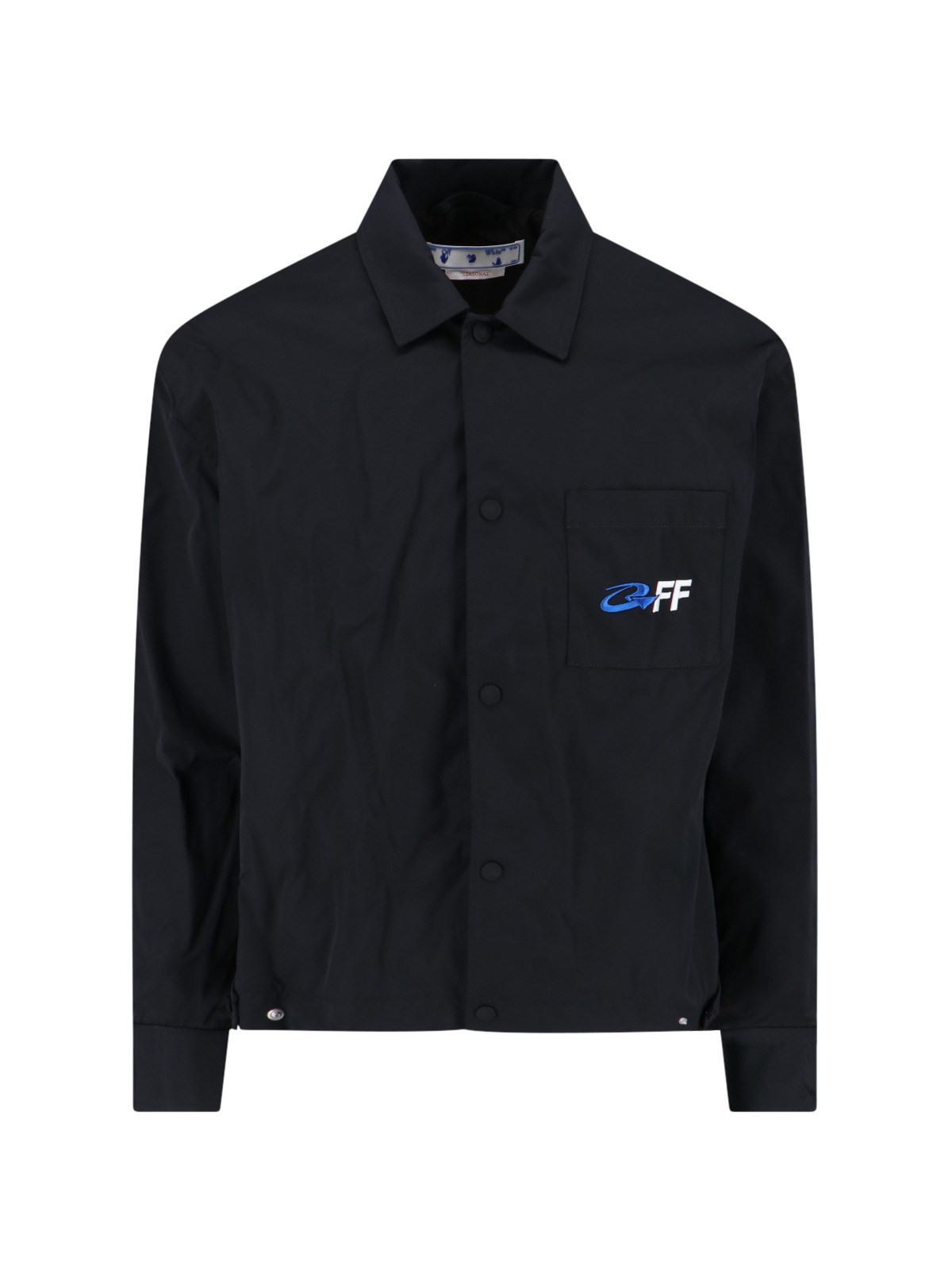 Shop Off-white Overshirt In Black  