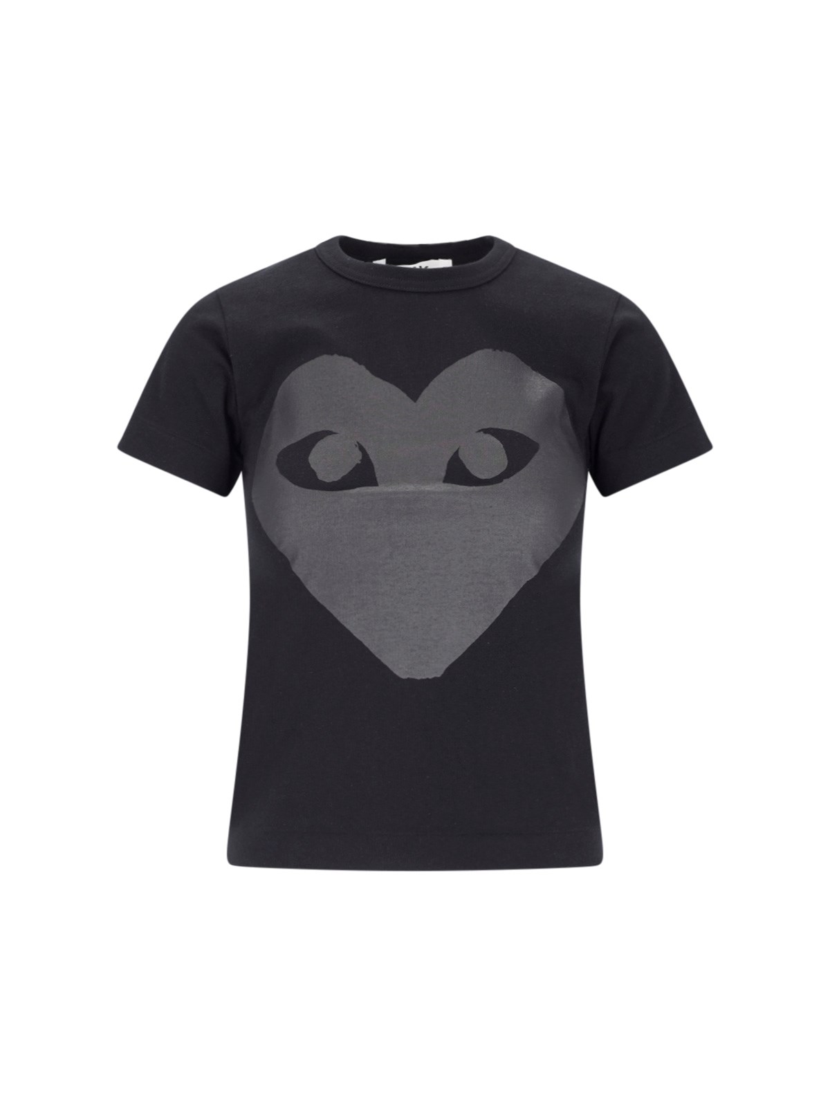 Comme Des Garçons Play Logo T-shirt At The Back In Black  