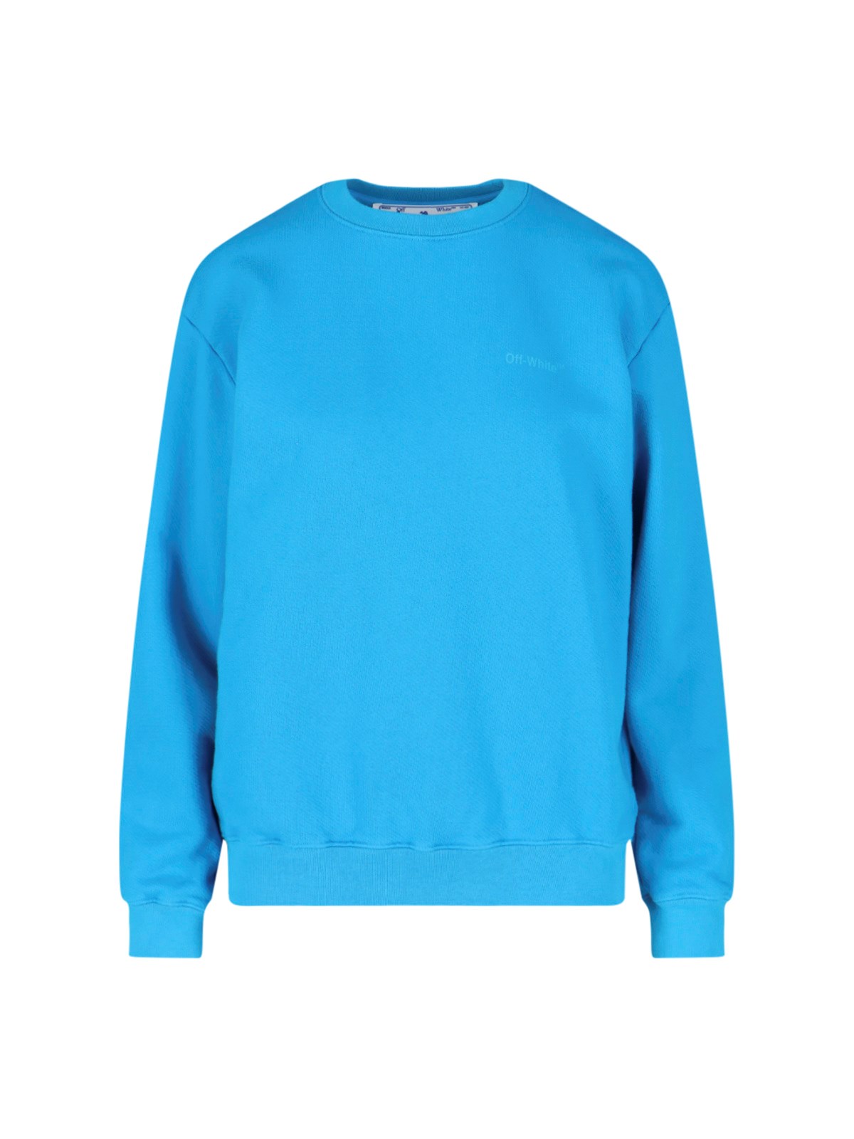 Off-white Diag-stripe Print Sweatshirt In Azzurro