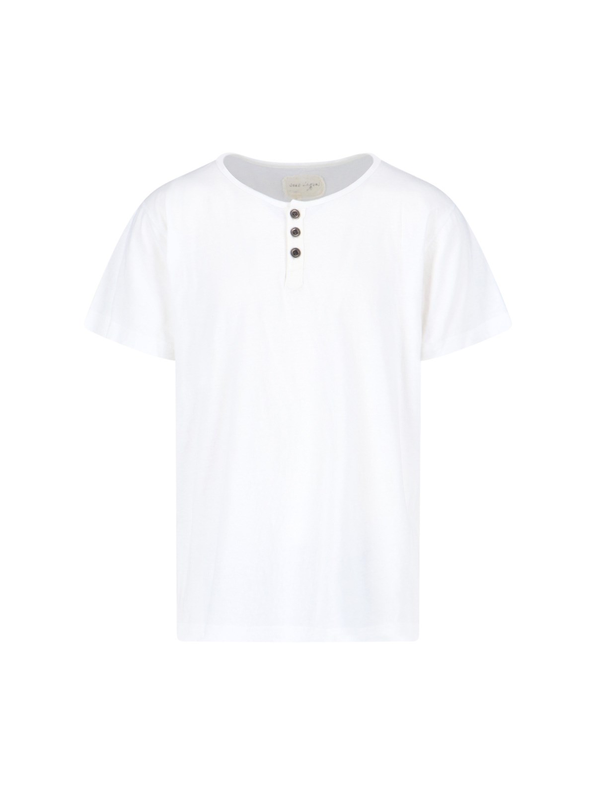 Shop Greg Lauren 'henley' T-shirt In Bianco