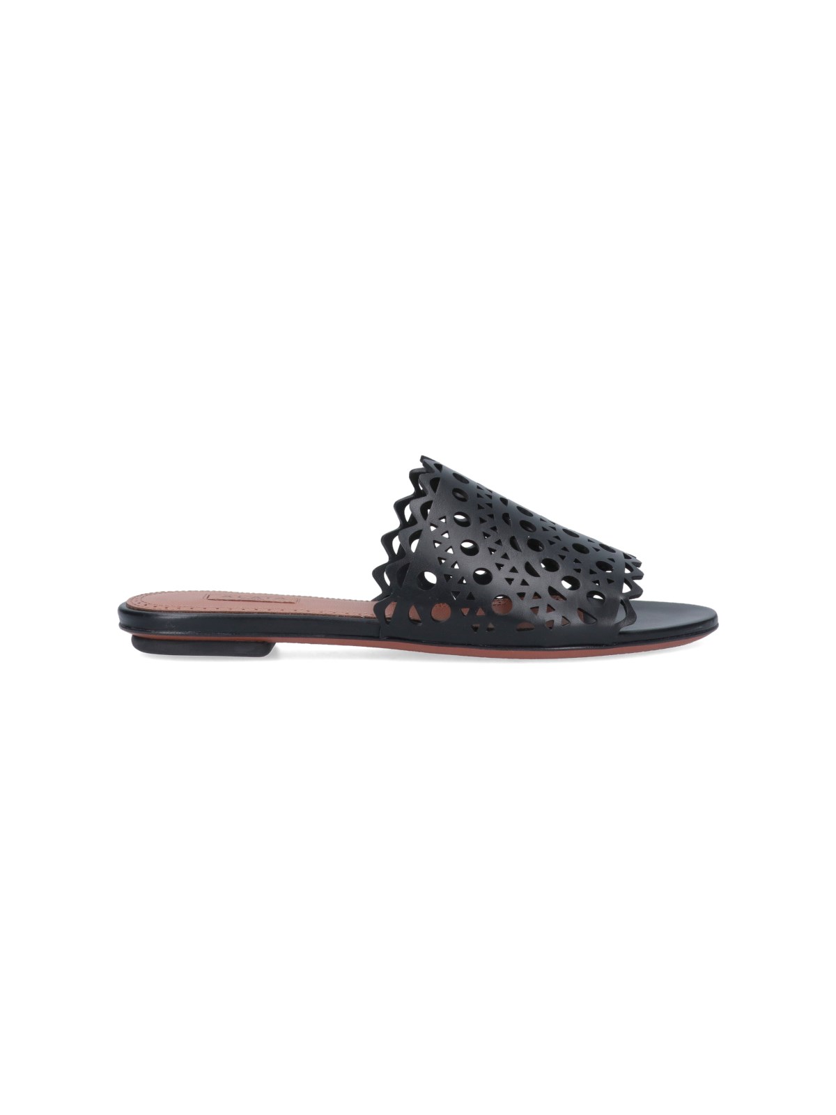 Shop Alaïa 'vienne' Slide Sandals In Black  