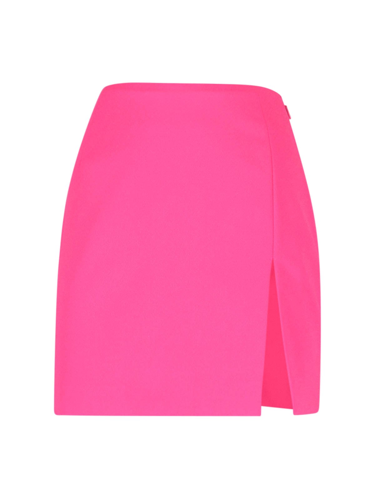 The Andamane High Waist Mini Length Wrap Skirt In Pink