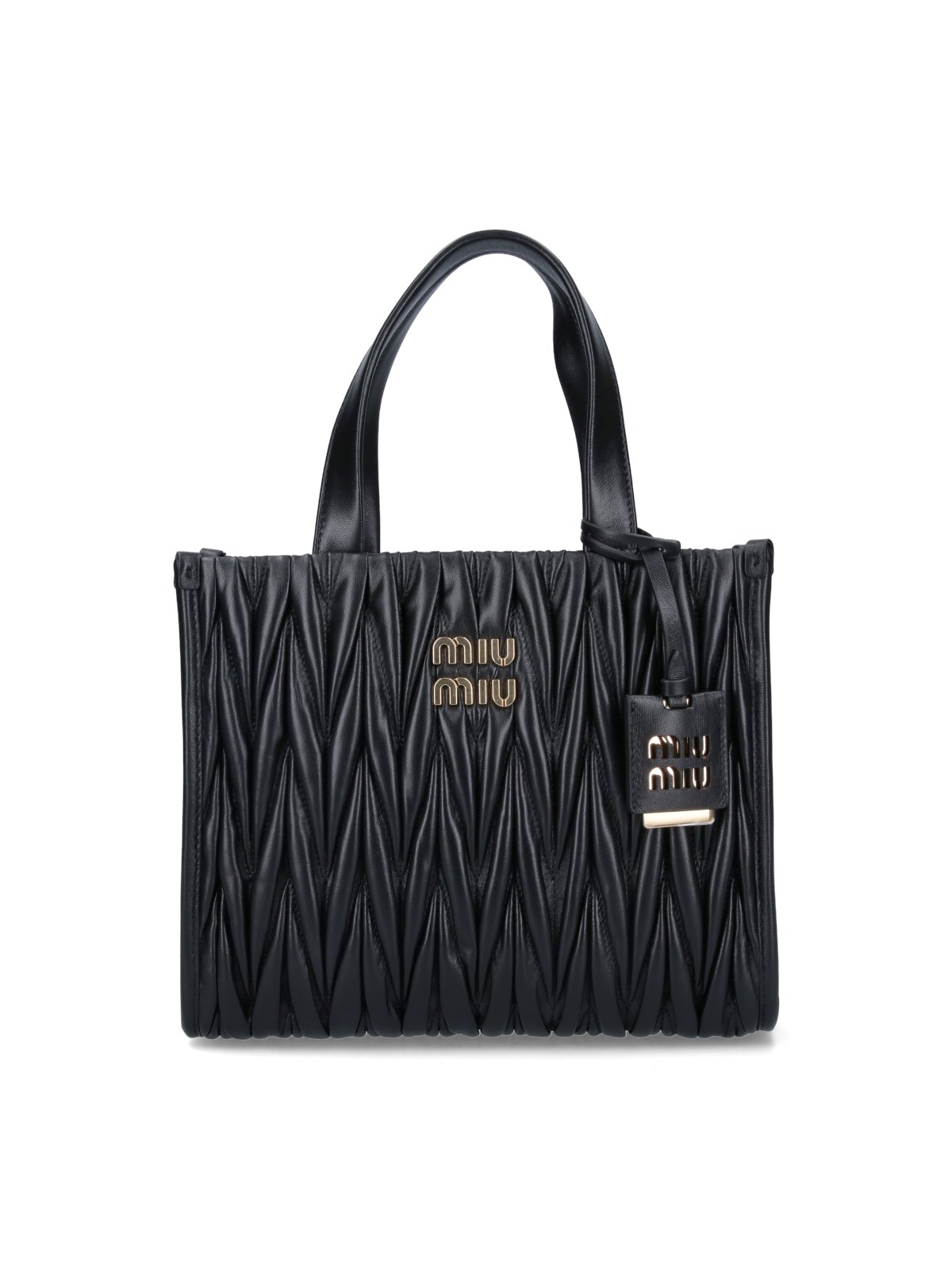 Miu Miu Matelassé Tote Bag in Black