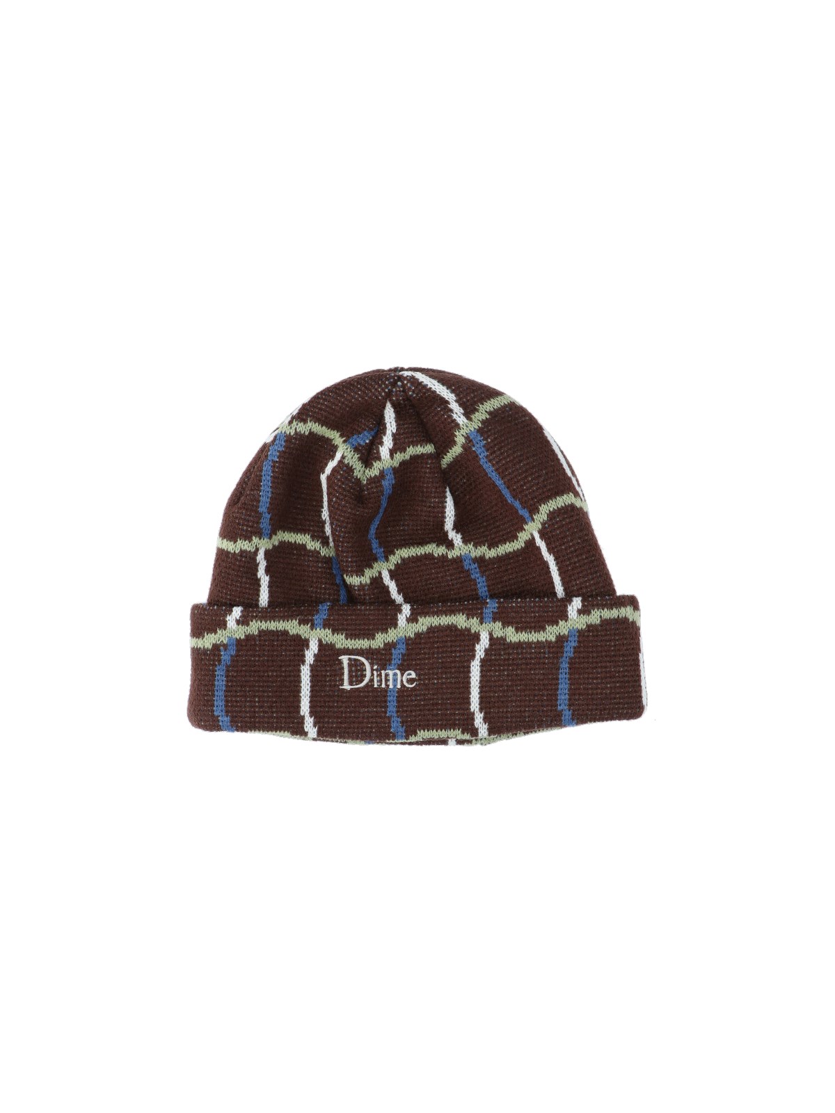 数々の賞を受賞 DIME WAVE BROWN BEANIE CHECKERED ニットキャップ